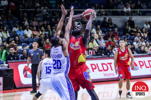 Rain or Shine import Demetrius Treadwell against TNT in the PBA Commissioner's Cup.