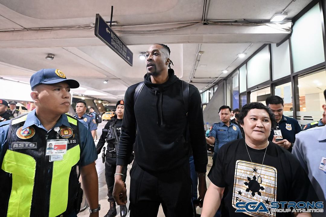 Strong Group PH reinforcement and former NBA player Dwight Howard arrives in the Philippines.