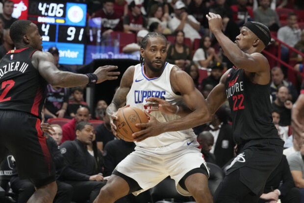 Kawhi Leonard Clippers vs Heat NBA