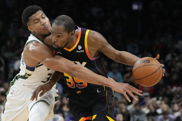 Kevin Durant Suns vs Bucks NBA