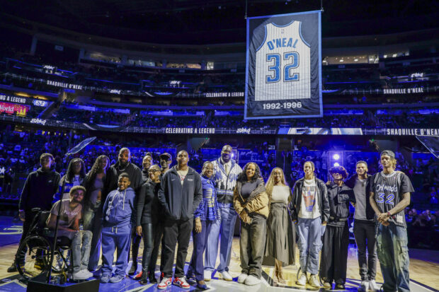 Shaquille O'Neal Orlando Magic No. 32 jersey retirement
