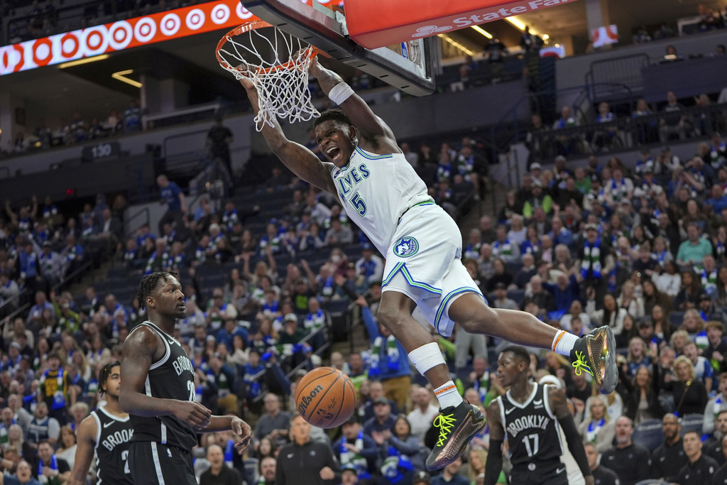 NBA: Anthony Edwards help Timberwolves pull away from Nets