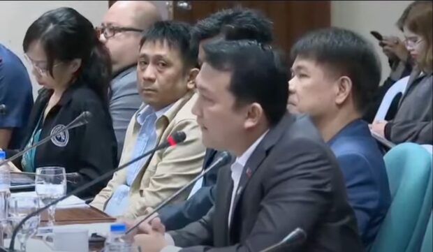 PHOTO: Games and Amusement Board chairman Richard Clarin in a Senate hearing. STORY: 31 cagers suspended for game-fixing since 2021 – GAB chief