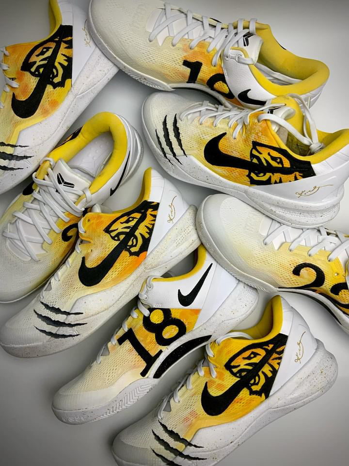 UST Tigresses customized Kobe 8 sneakers by Chachi Victorino