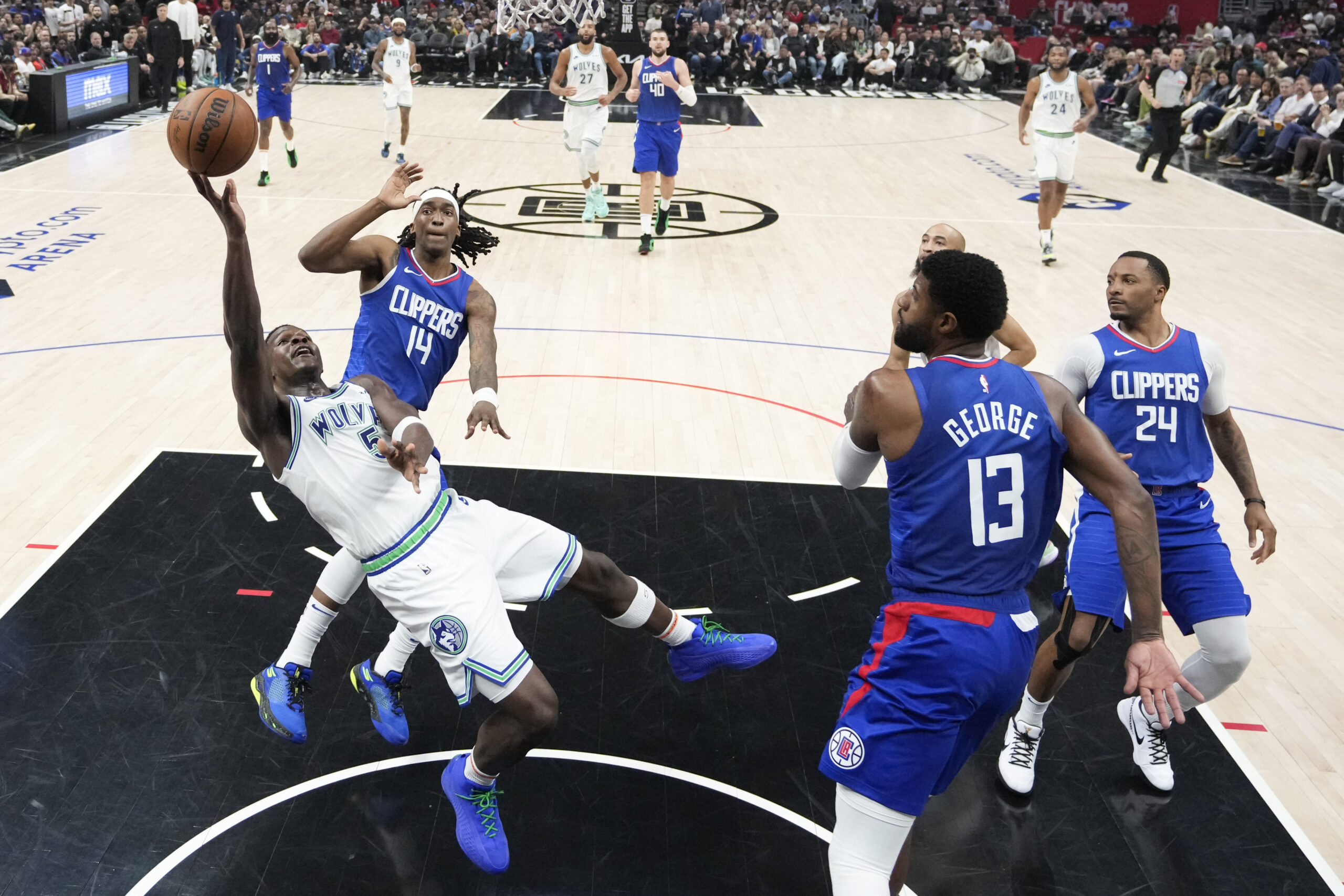 Anthony Edwards Timberwolves beat Clippers NBA