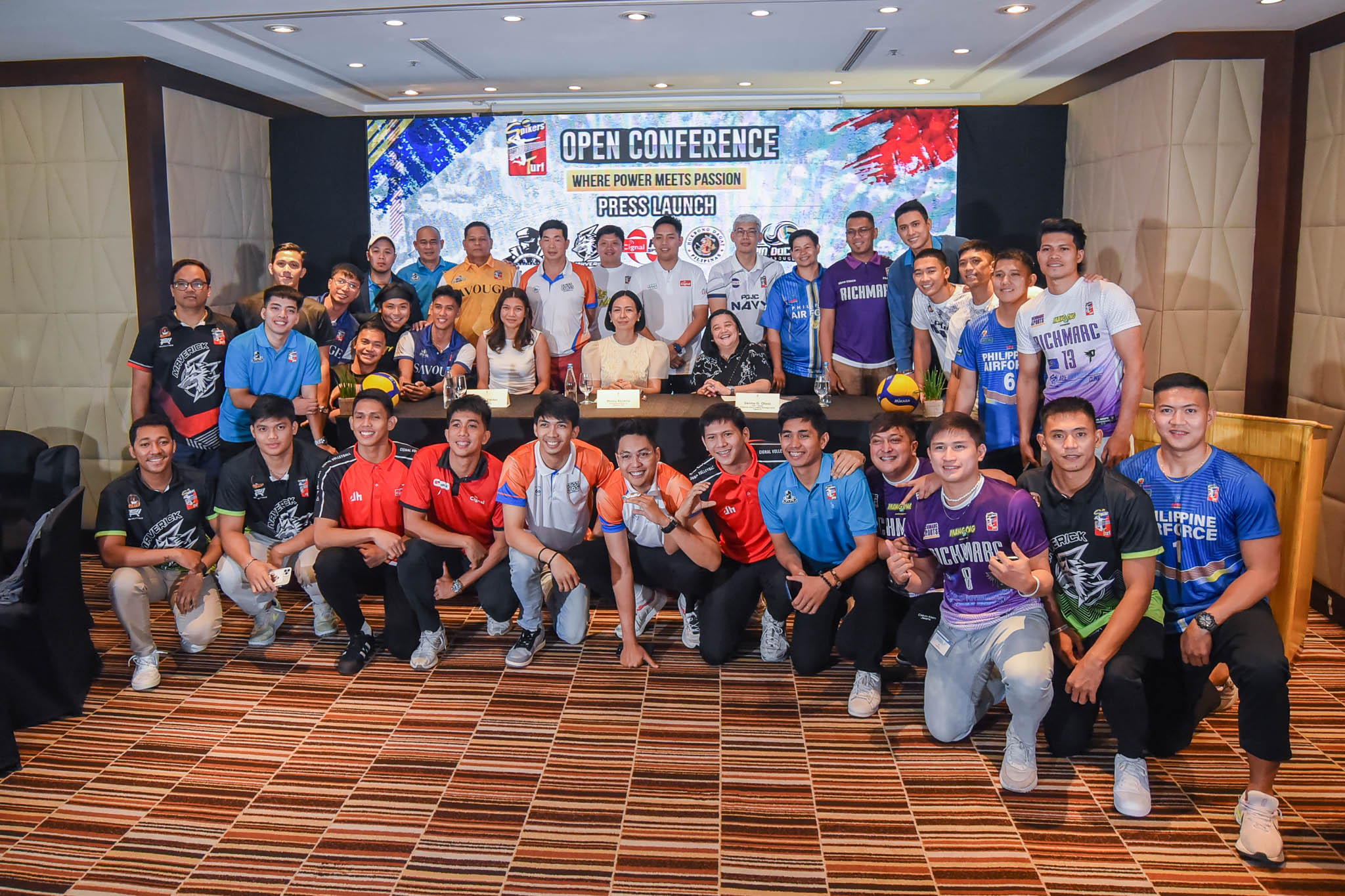 Representatives of the participating teams in the upcoming 2024 Spikers' Turf