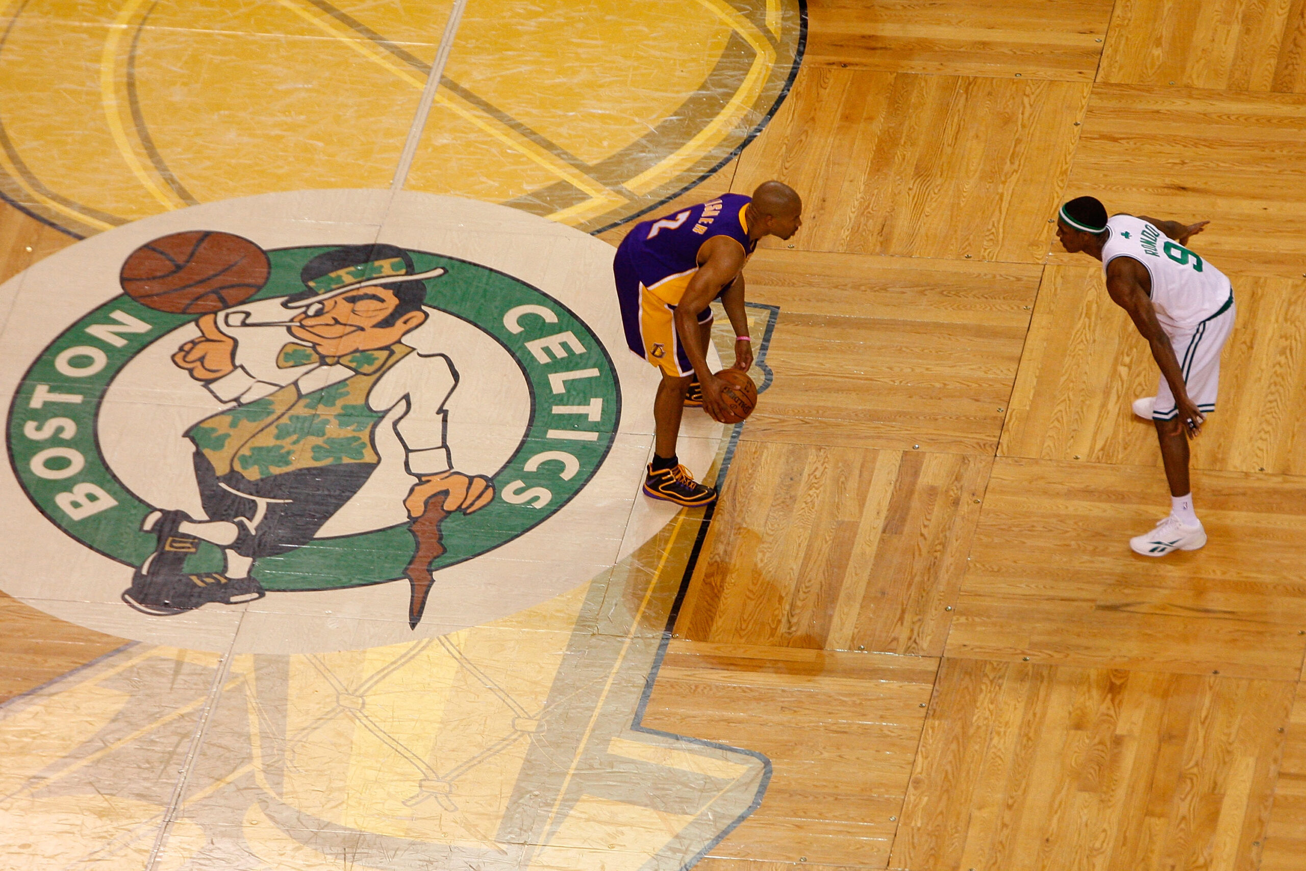 Derek Fisher NBA Lakers Celtics Rajon Rondo