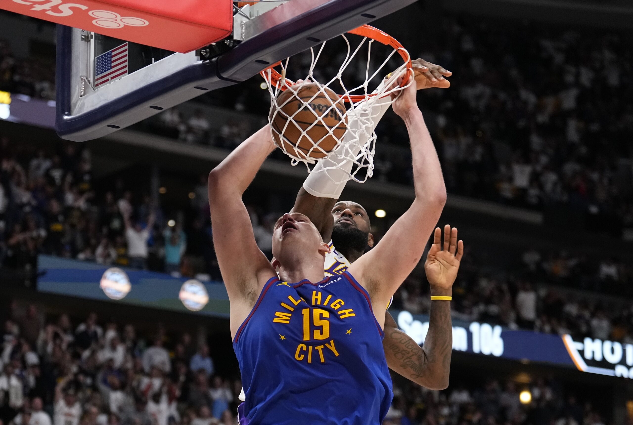 Nikola Jokic Denver Nuggets beat Lakers Game 1 NBA playoffs