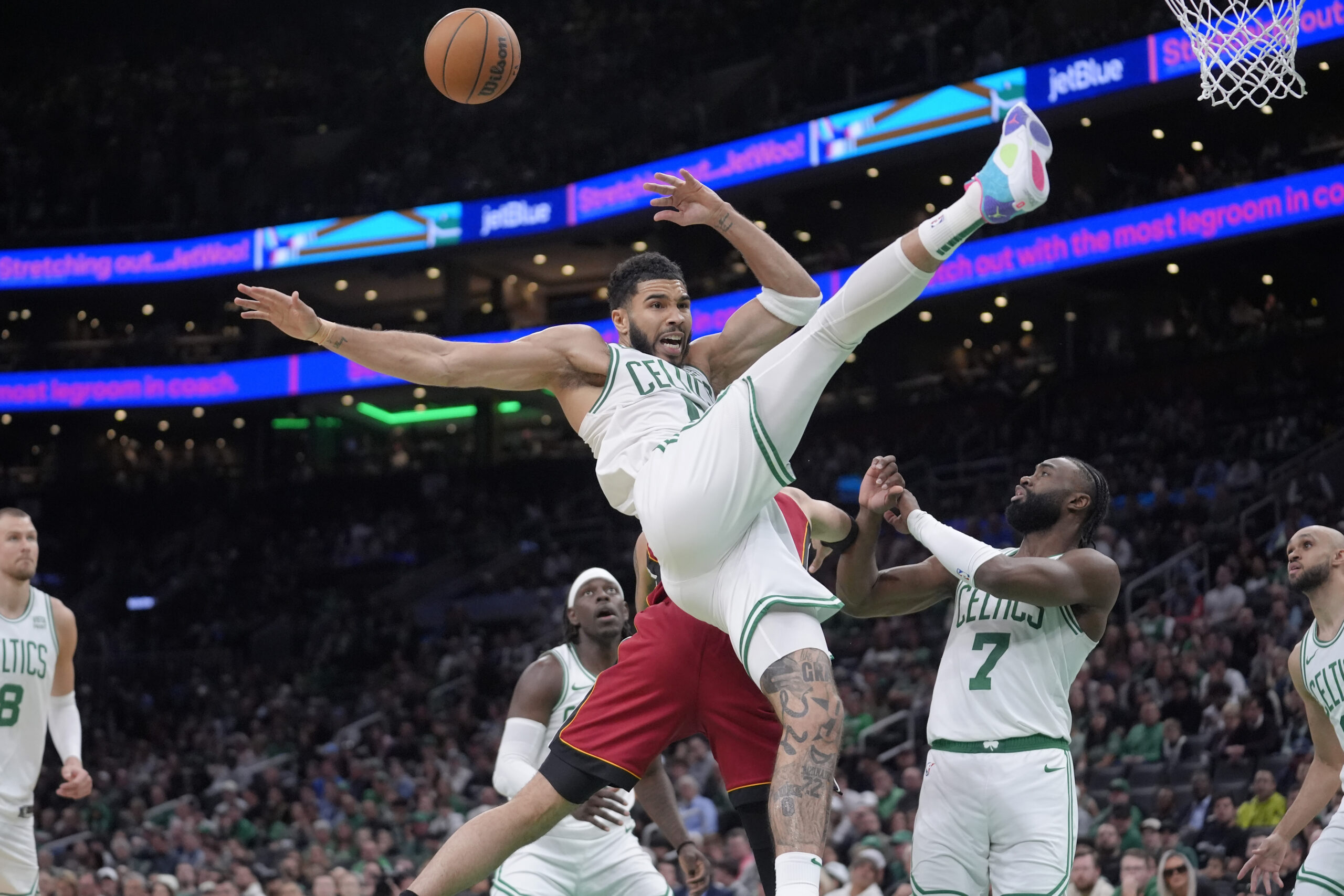 Jayson Tatum Boston Celtics beat Miami Heat Game 1 NBA playoffs