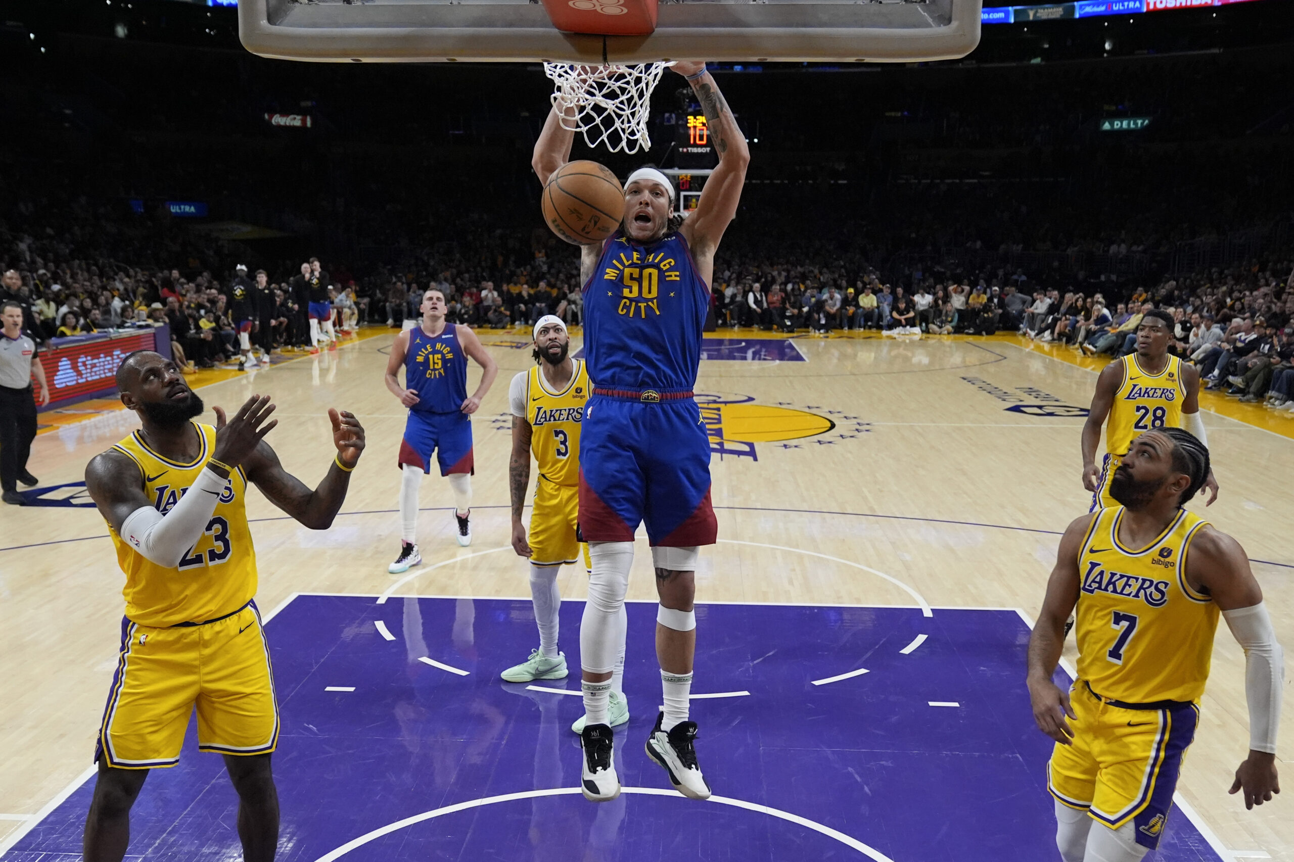 Denver Nuggets forward Aaron Gordon NBA Los Angeles Lakers Nuggets vs Lakers NBA Playoffs