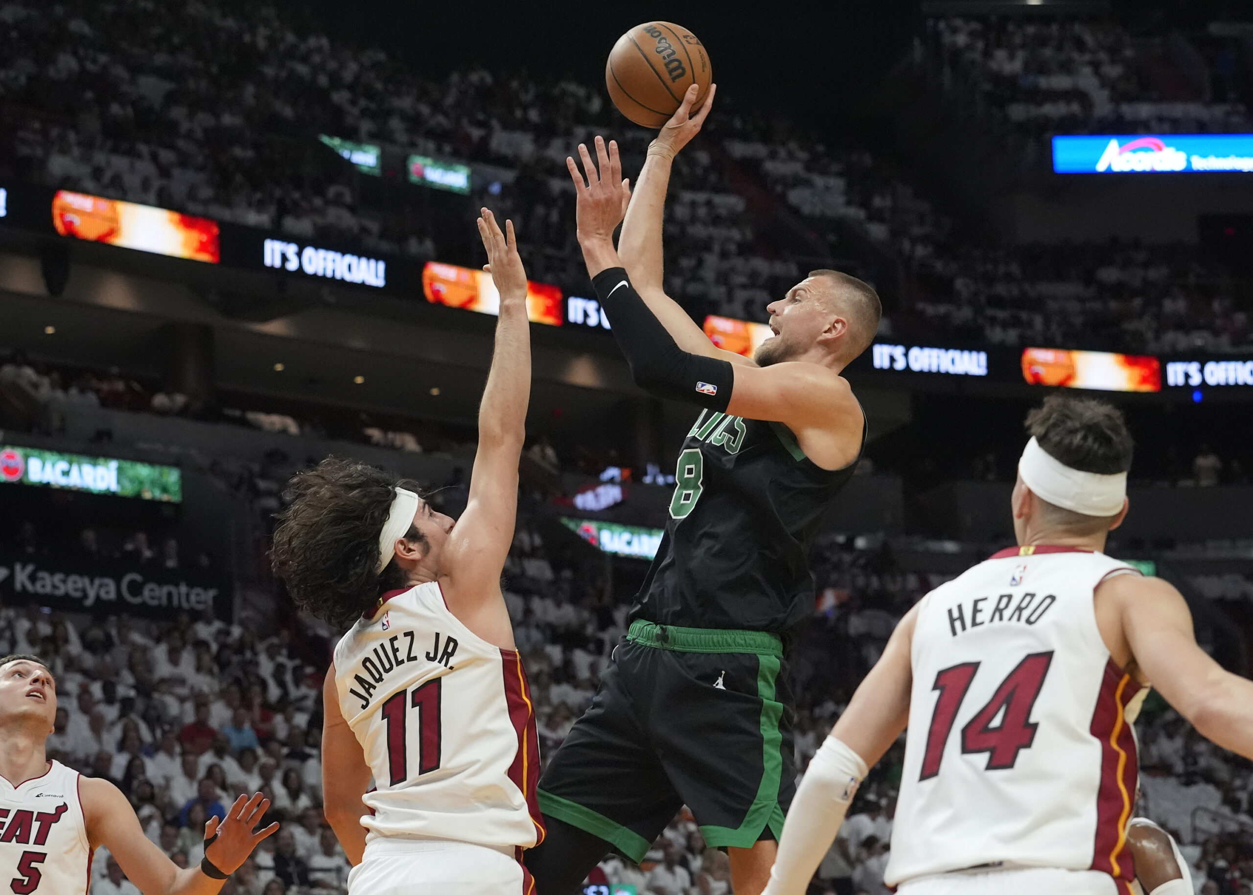 Kristaps Porzingis Celtics vs Heat Game 4 NBA playoffs