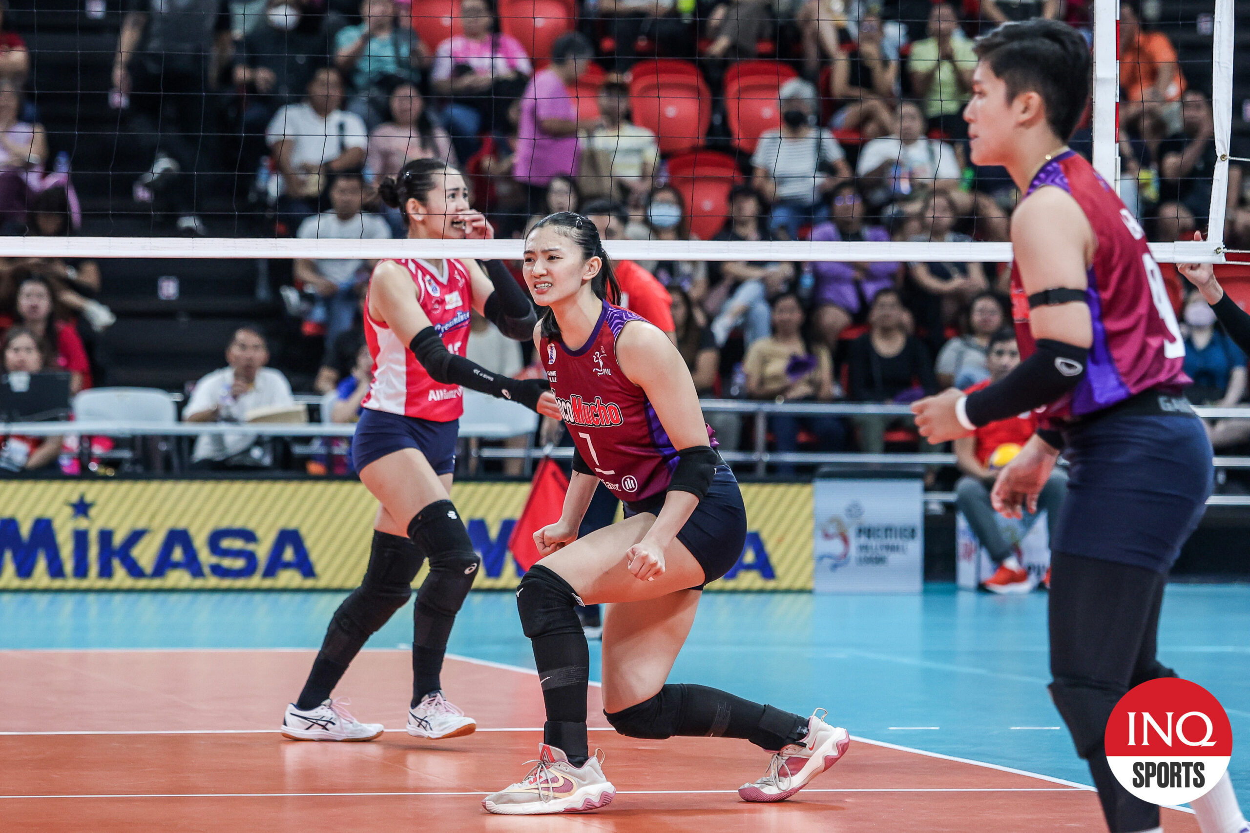 Choco Mucho's MAddie Madayag during the PVL semifinals game against Creamline Cool Smashers.