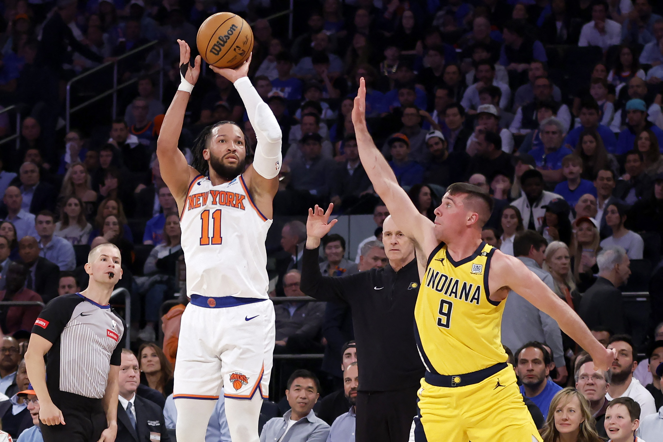 Jalen Brunson Knicks beat Pacers NBA playoffs Game 1