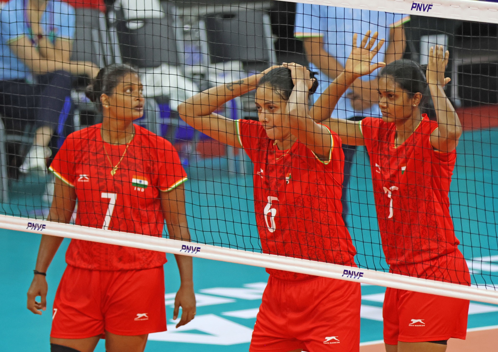 India players during their game against Chinese Taipei in the AVC Challenge Cup 2024
