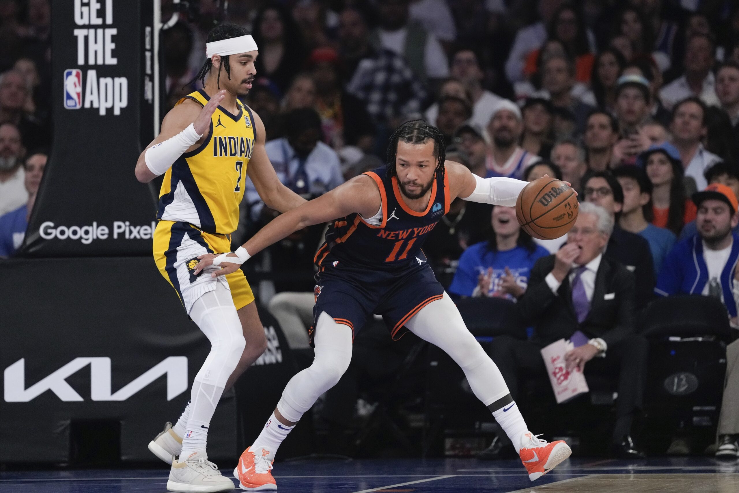 New York Knicks' Jalen Brunson  NBA NBA Playoffs Knicks vs Pacers