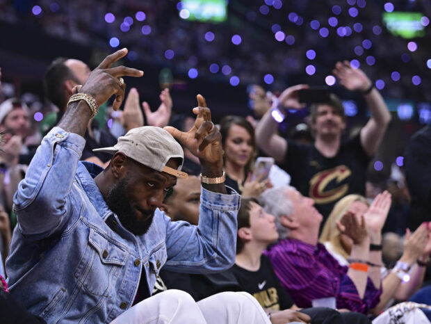 NBA: LeBron James attends Celtics-Cavaliers Game 4 in Cleveland