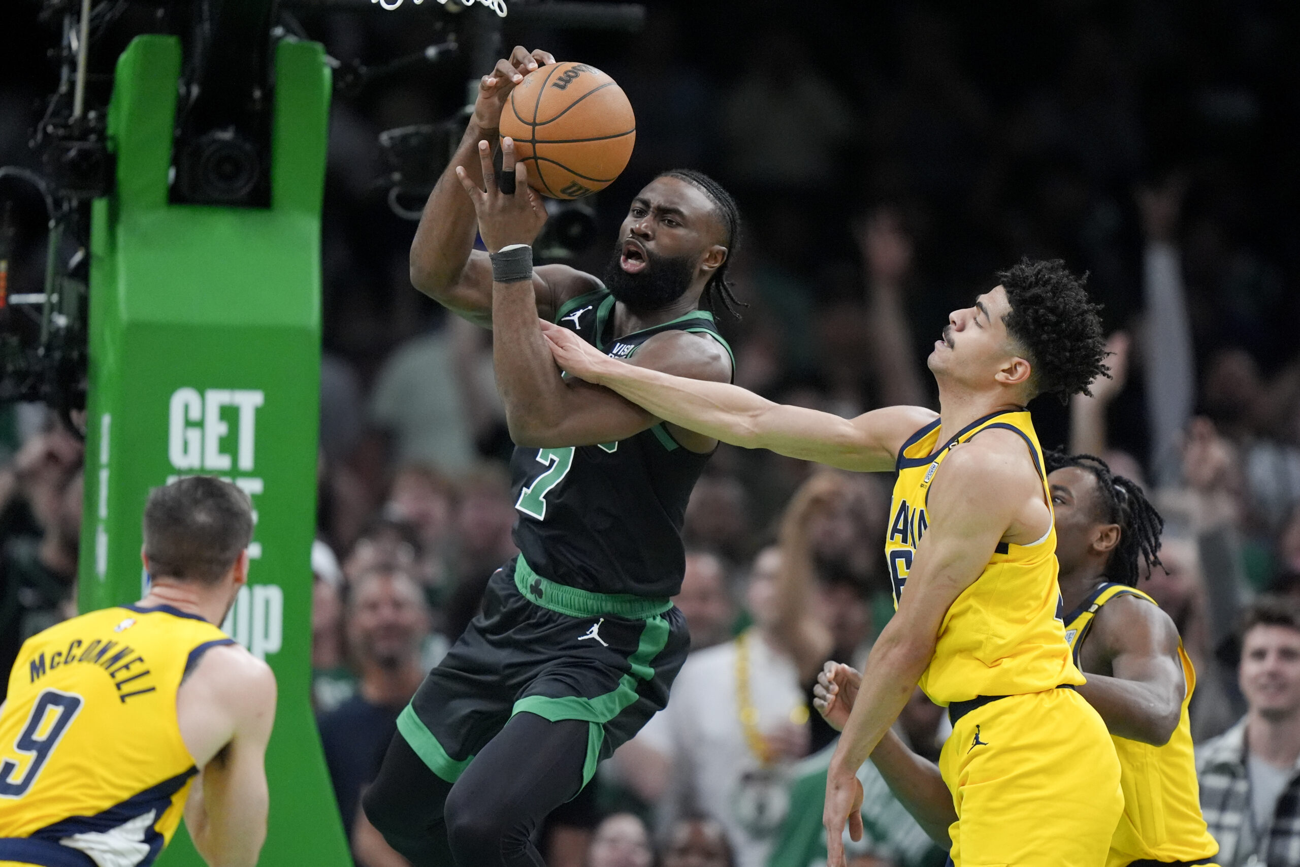 Boston Celtics guard Jaylen Brown NBA Playoffs Celtics vs Pacers