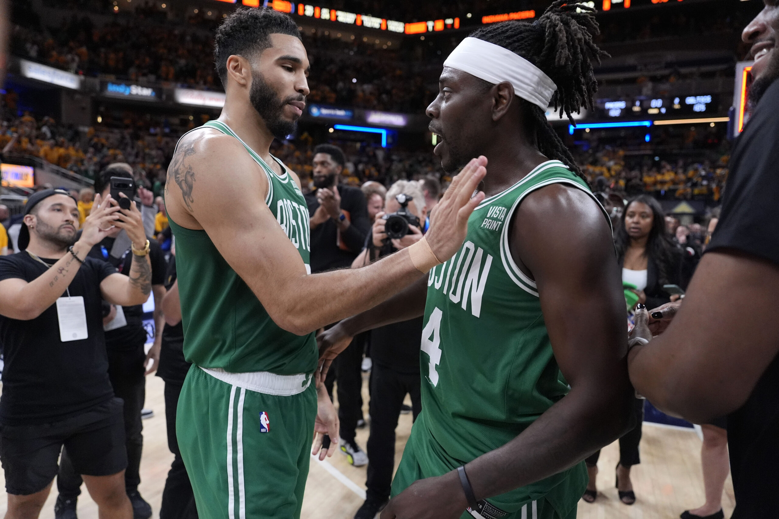 Jayson Tatum Jrue Holiday Boston Celtics sweep Indiana Pacers reach NBA Finals