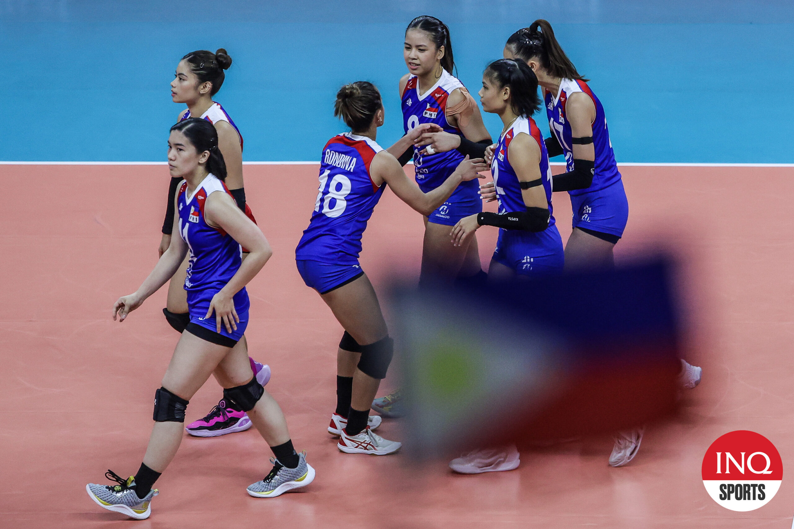 Alas Pilipinas during the AVC Challenge Cup 2024 battle for bronze game.