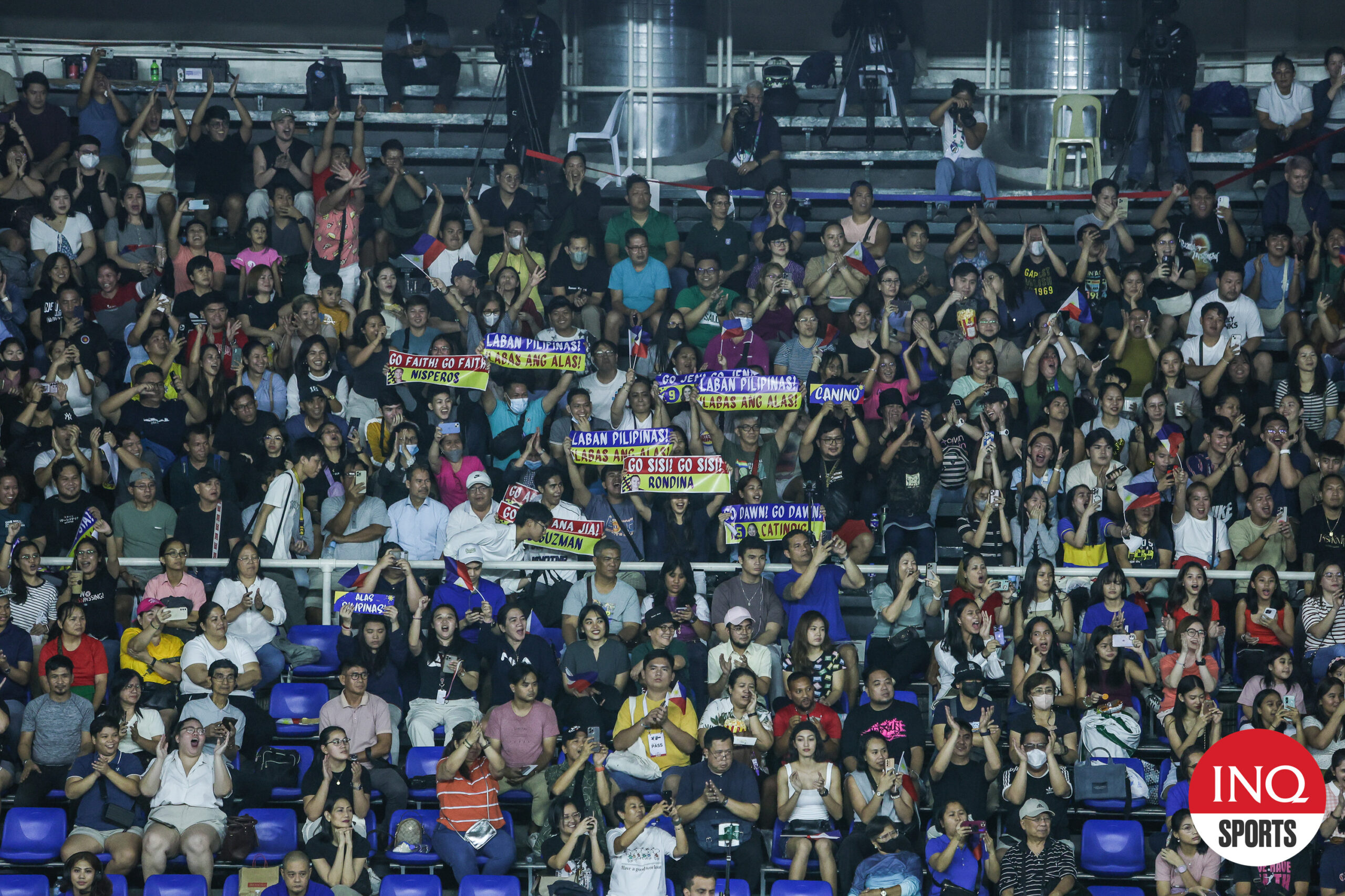 Fans of the Philippine team troop to Rizal Memorial Coliseum to watch Alas Pilipinas in the AVC Challenge Cup 2024
