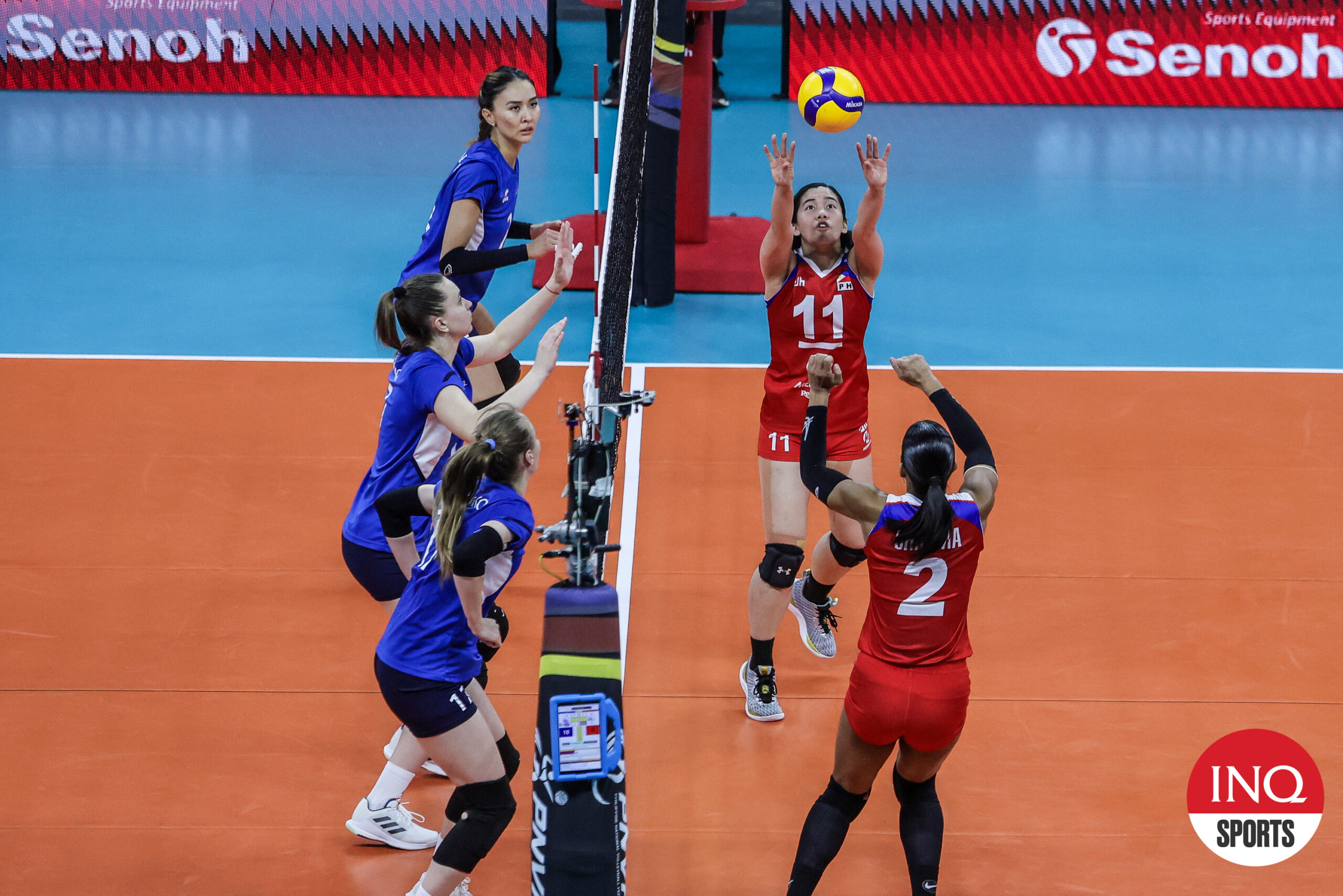 Alas Pilipinas against Kazakhstan in the AVC Challenge Cup semifinals.