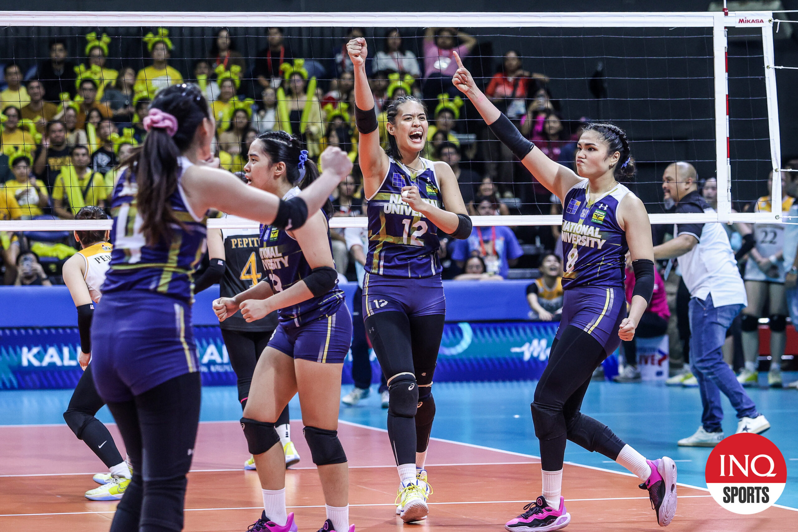 Alyssa Solomon leads the NU Lady Bulldogs to a Game 1 win over the UST Tigresses in the UAAP Season 86 women's volleyball Finals Game 1