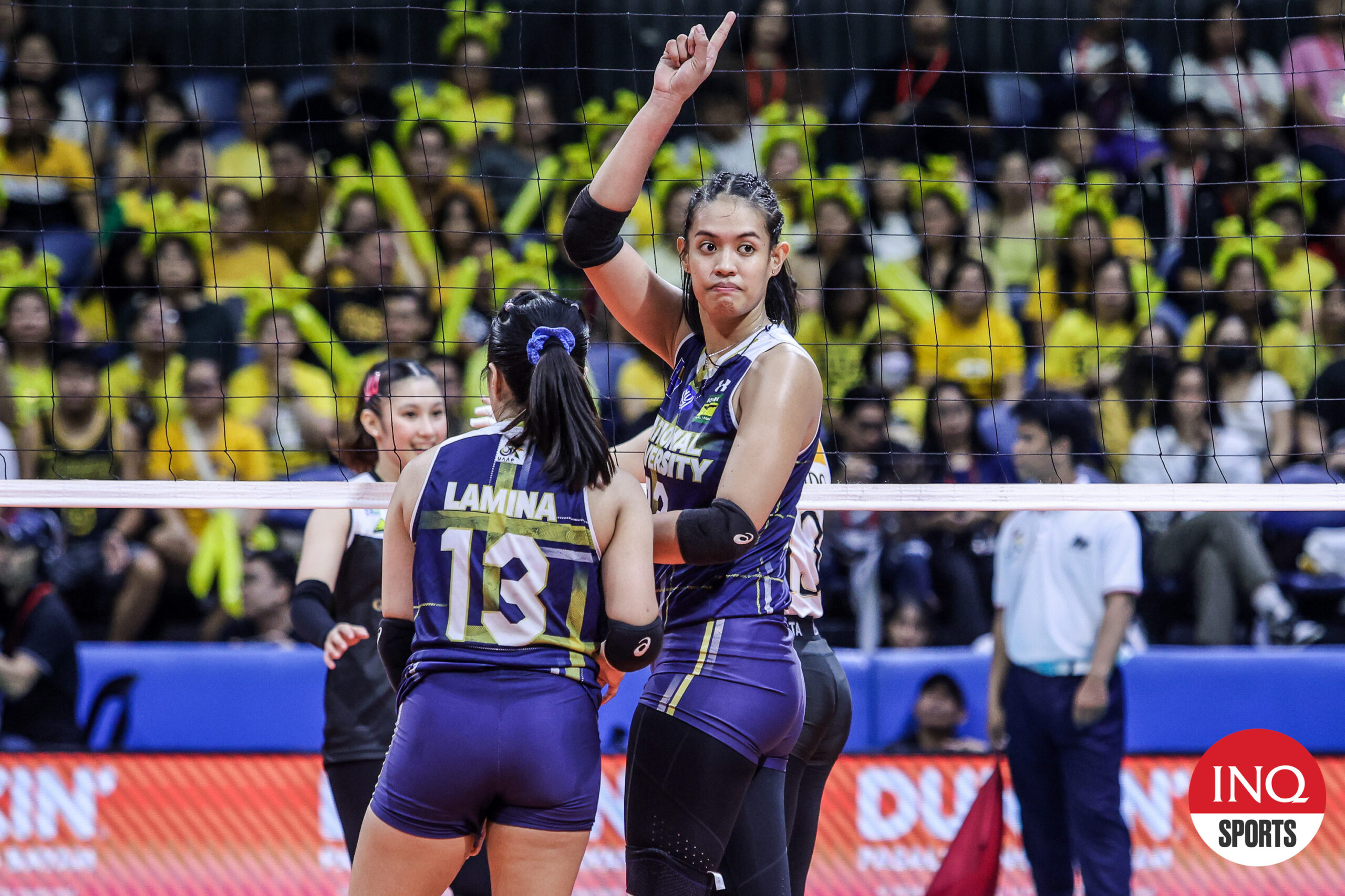Alyssa Solomon the NU Lady Bulldogs to a Game 1 UST Tigresses in the UAAP Season 86 women's volleyball Finals