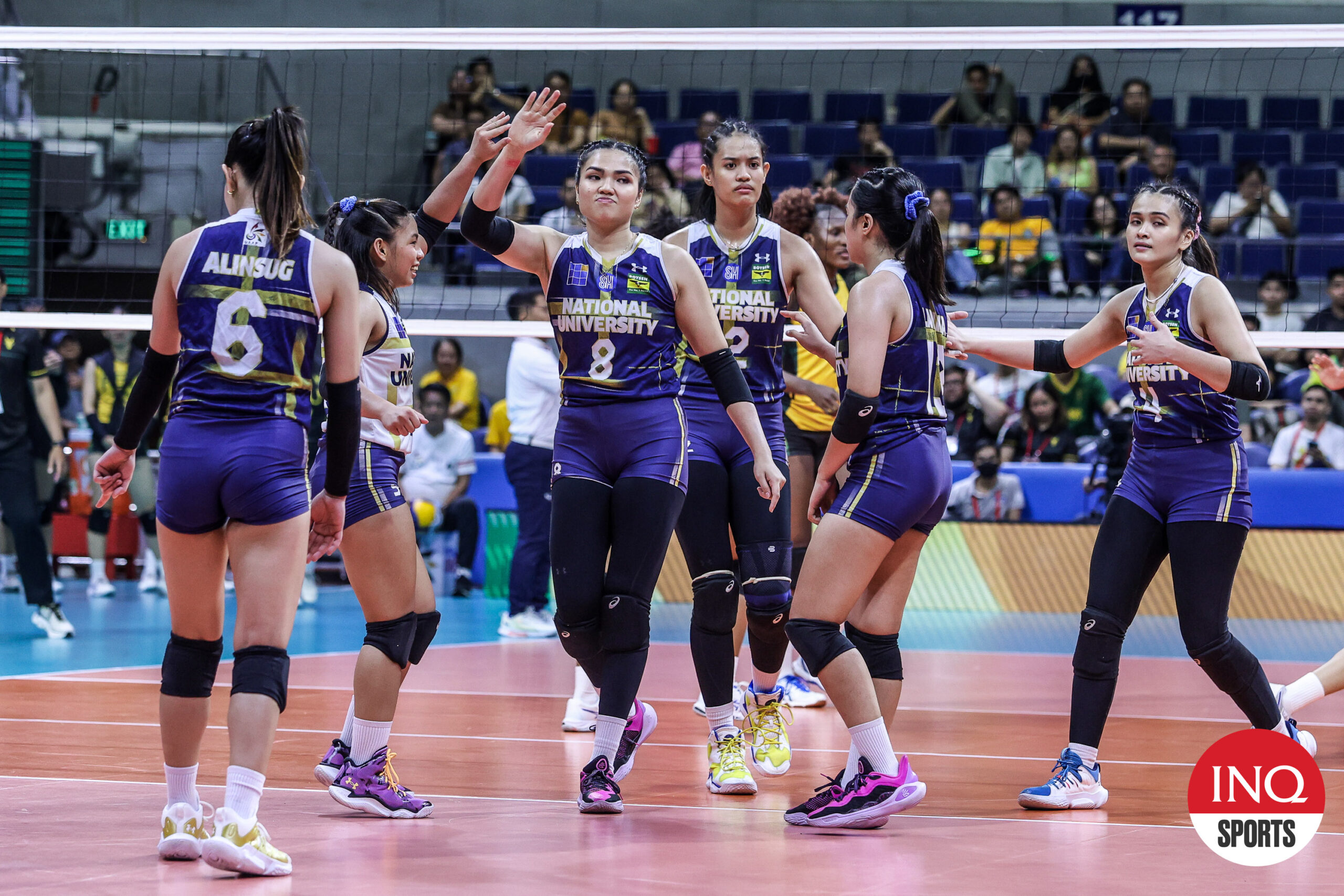 NU Lady Bulldogs' Sheena Toring during the UAAP Season 86 women's volleyball Final Four game against FEU Lady Tamaraws