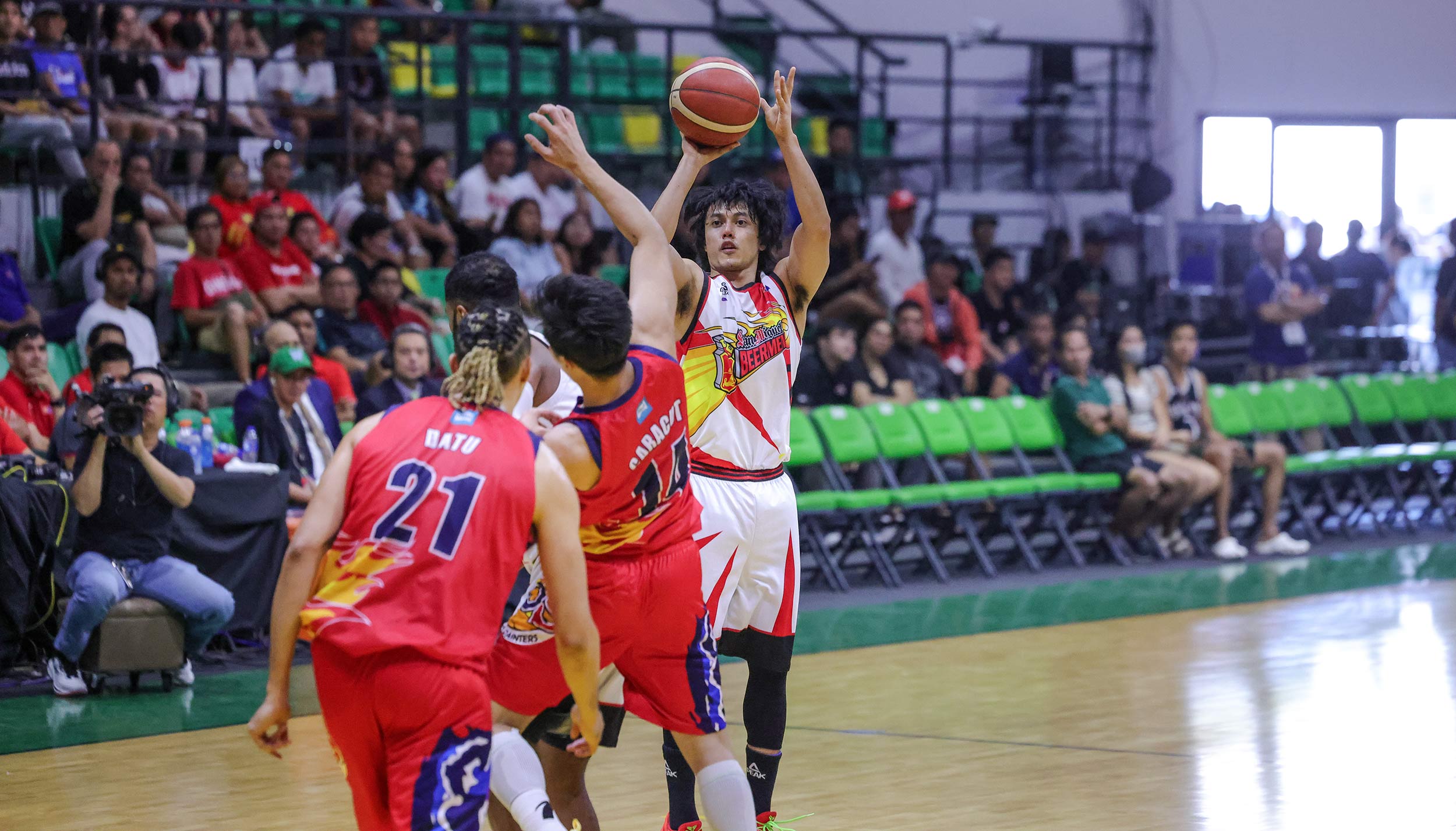 San Miguel Beermen's Terrence Romeo during a PBA Philippine Cup semifinals game against Rain or Shine