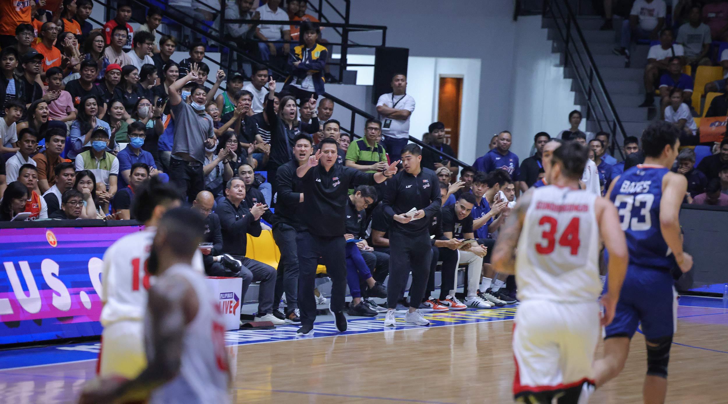 Meralco Bolts' coach Luigi Trillo during Game 7 of the PBA Philippine Cup semifinals against GInebra Gin KIngs.