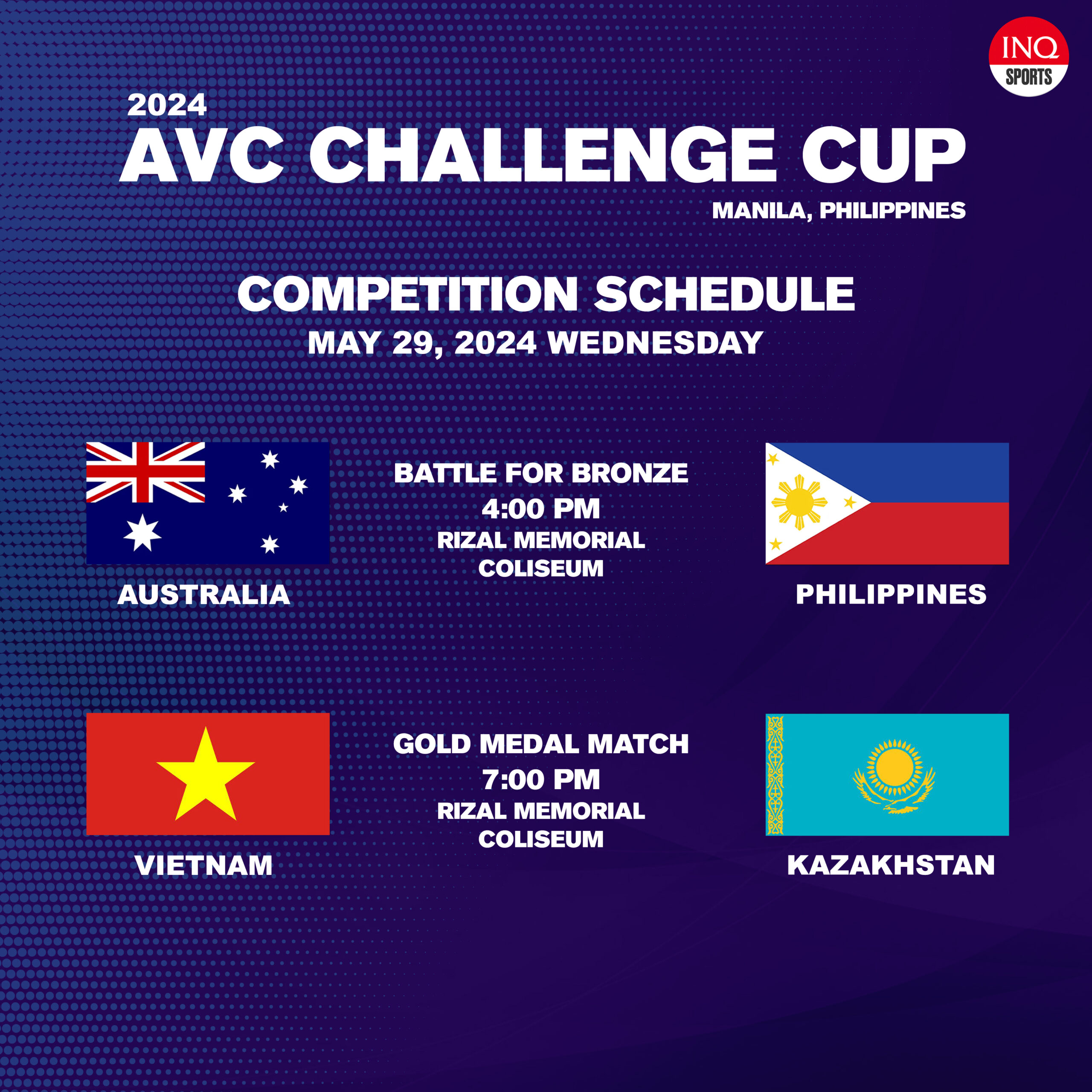 Alas Pilipinas battle for third, gold medal schedule at AVC Challenge Cup 2024