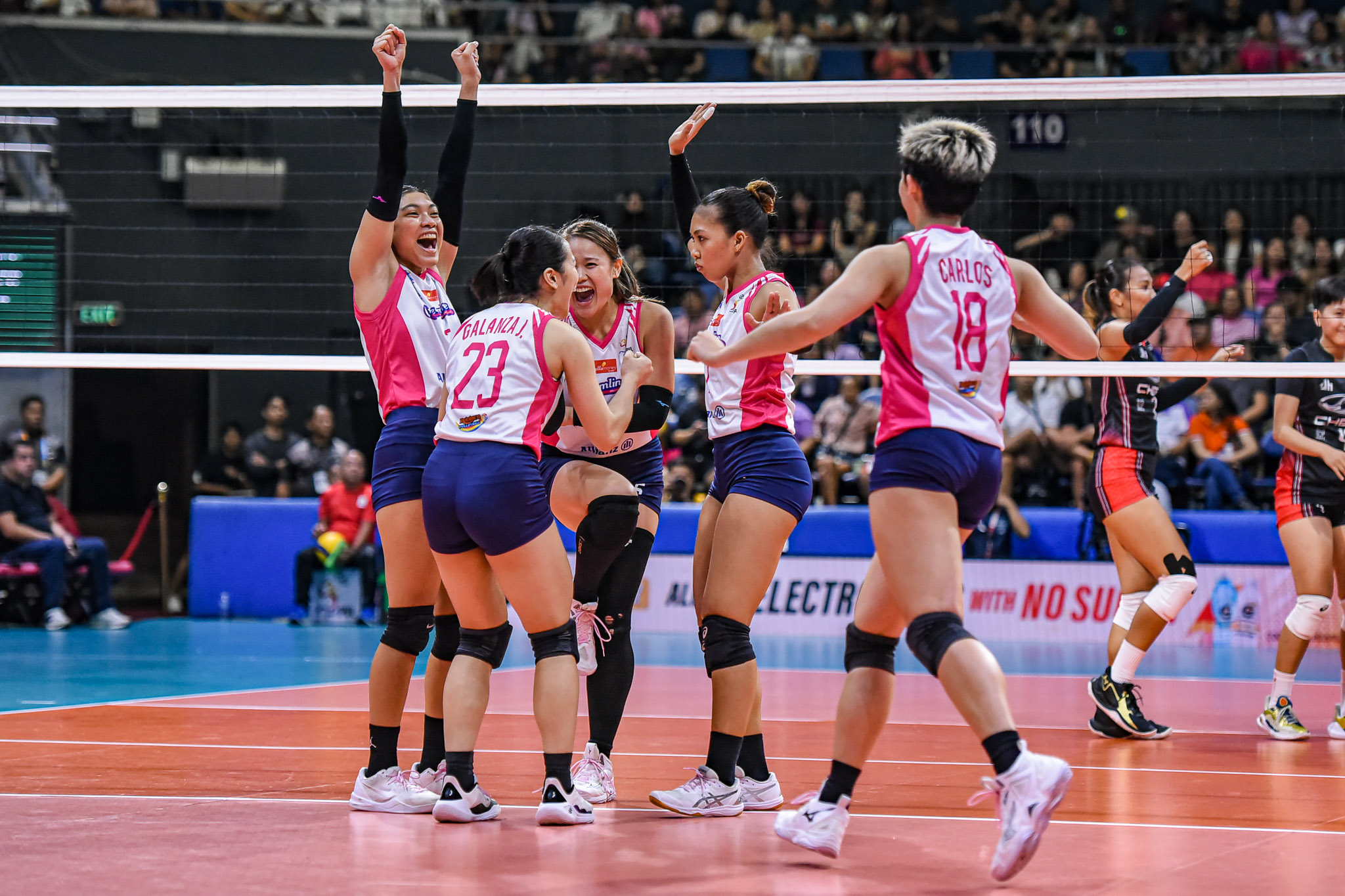 Creamline Cool Smashers in the PVL All-Filipino conference semifinals game against Chery Tiggo Crossovers
