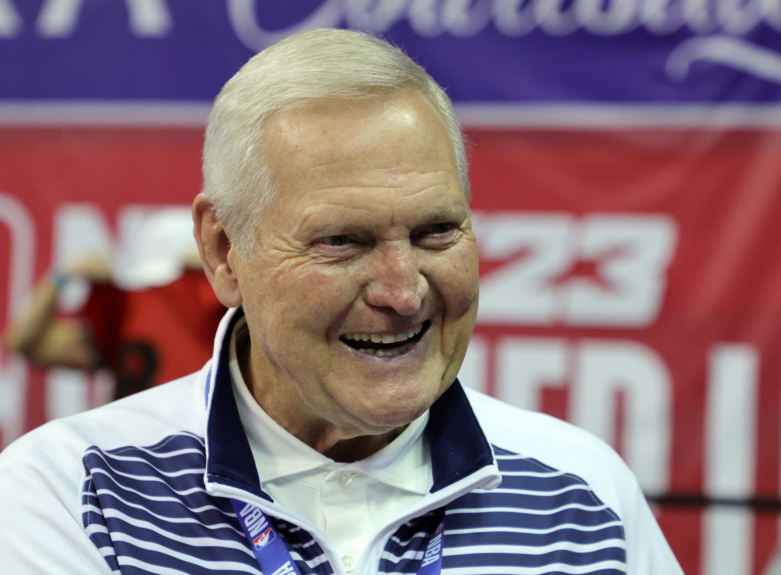 LA Clippers executive board member Jerry West attends a game between the Orlando Magic and the Houston Rockets during the 2022 NBA Summer League at the Thomas & Mack Center in Las Vegas, Nevada, on July 7, 2022. Obsessive perfectionism and a deadly jump shot made Jerry West, who died on June 12, 2024 at the age 86, one of the greatest guards in NBA history. His uncompromising will to win and encyclopedic knowledge of the game also made 