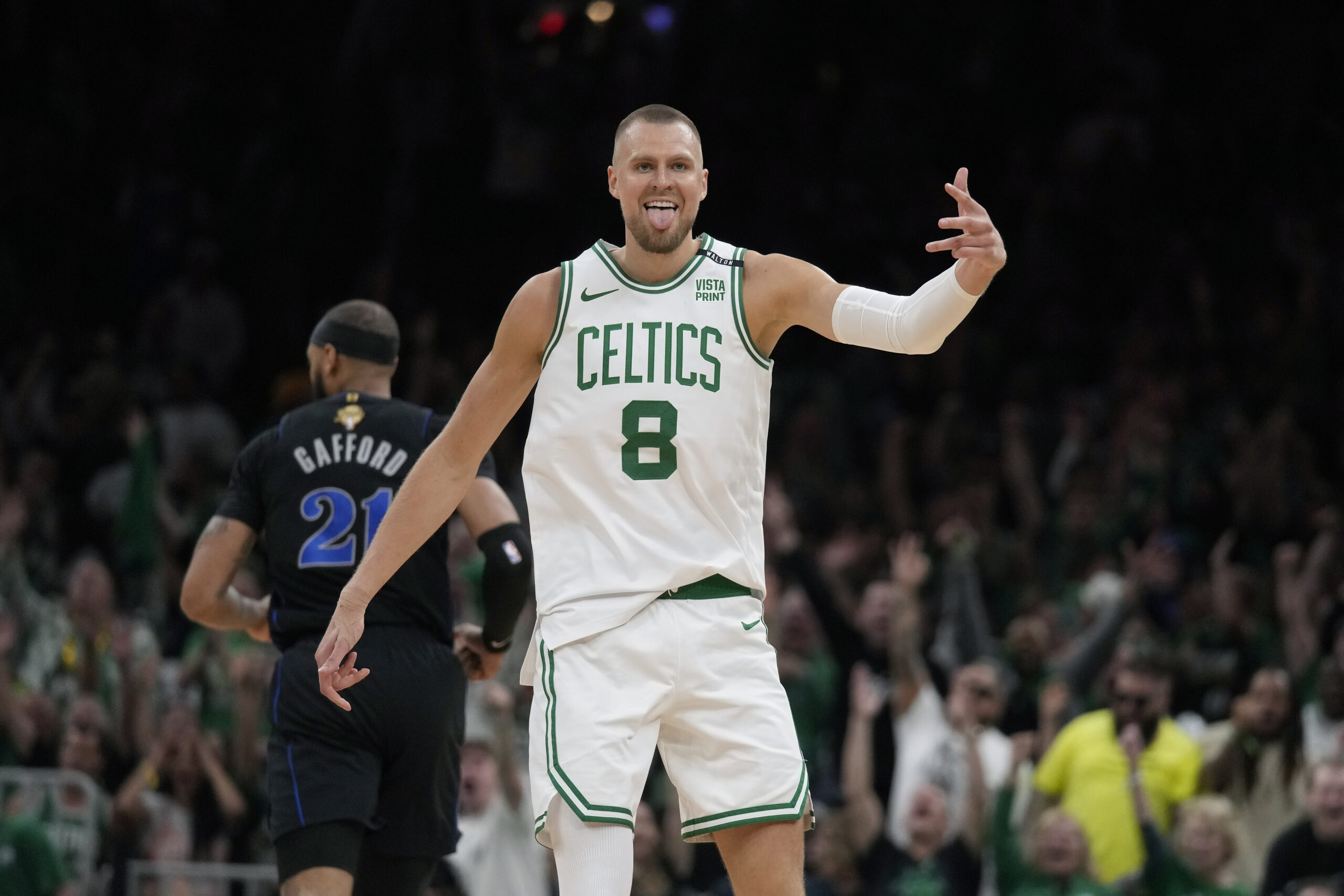 Kristaps Porzingis Celtics beat Mavericks Game 1 NBA Finals