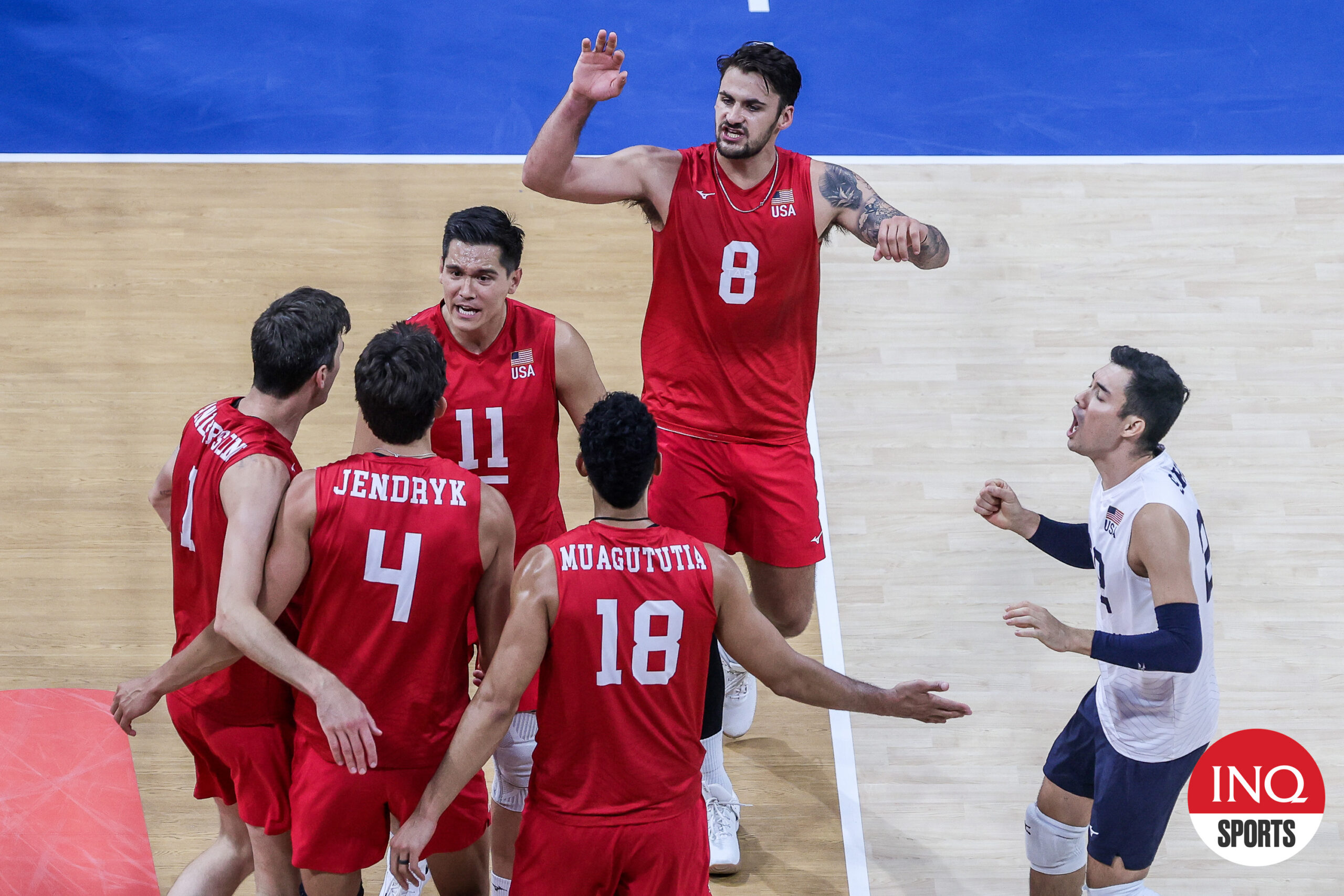 Micah Christenson and Team USA during a VNL Week 3 game