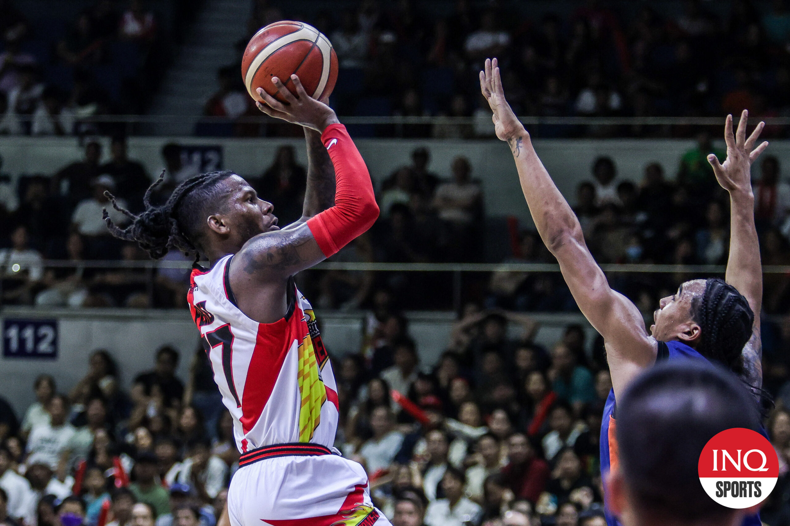 San Miguel Beermen's CJ Perez during Game 2 of the PBA Philippine Cup Finals against Meralco Bolts.