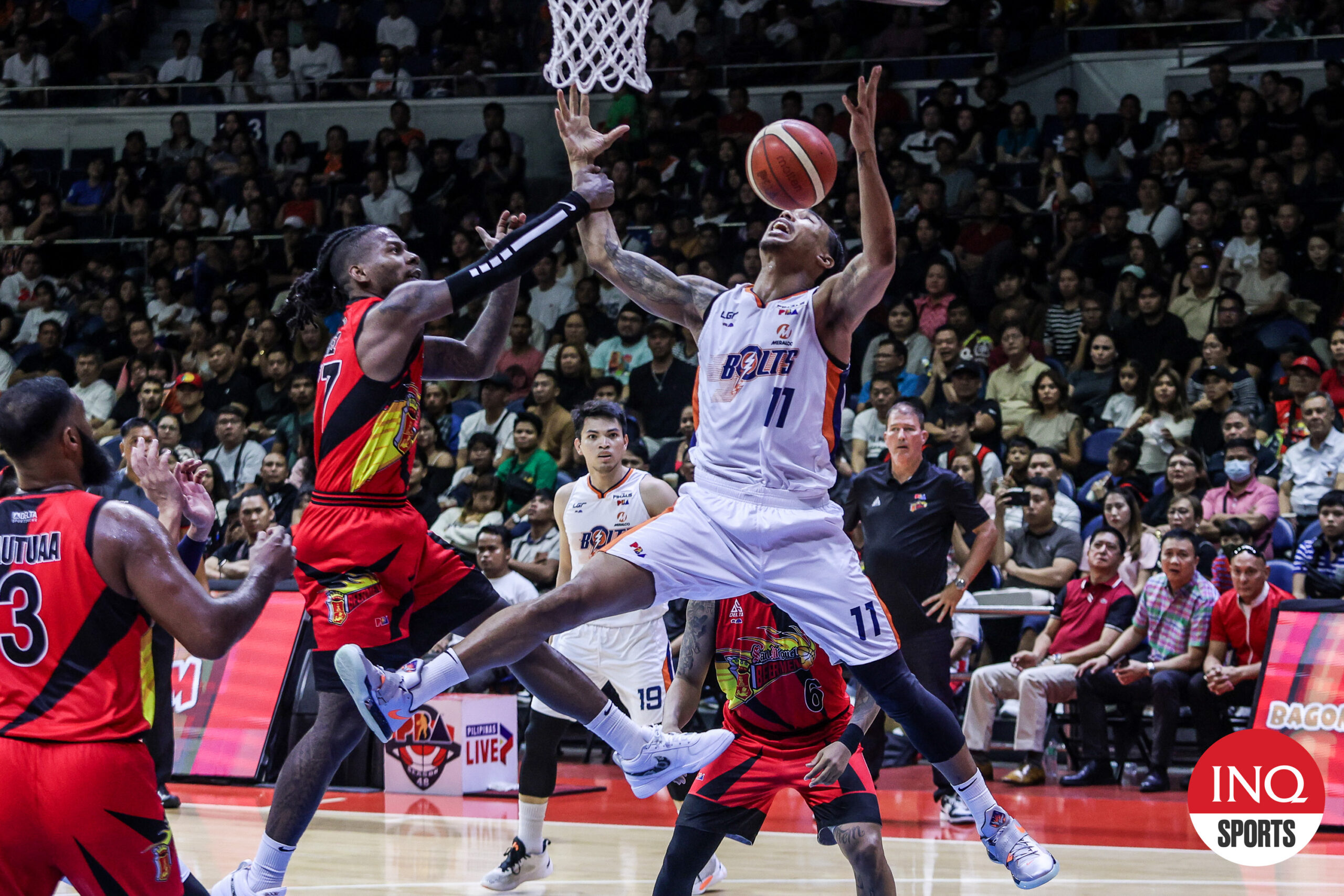 Meralco Bolts' Chris Newsome during the PBA Finals Game 1 against San Miguel Beermen