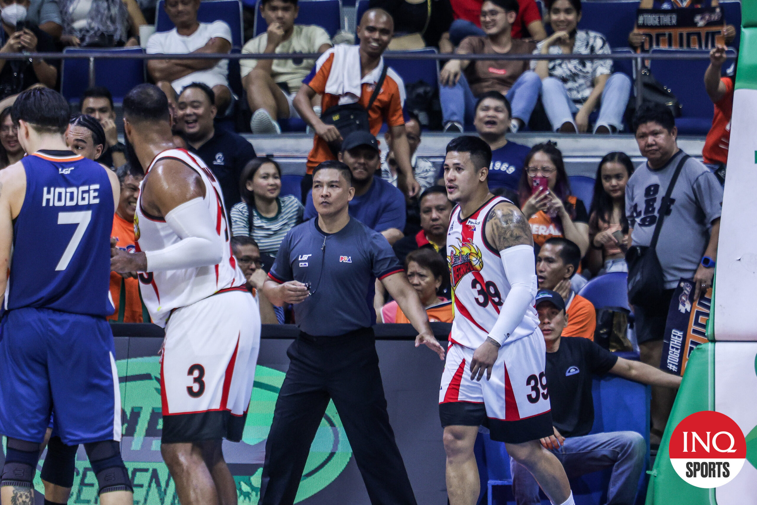 San Miguel Beermen's Jericho Cruz in Game 2 of the PBA Philippine Cup Finals against Meralco Bolts.