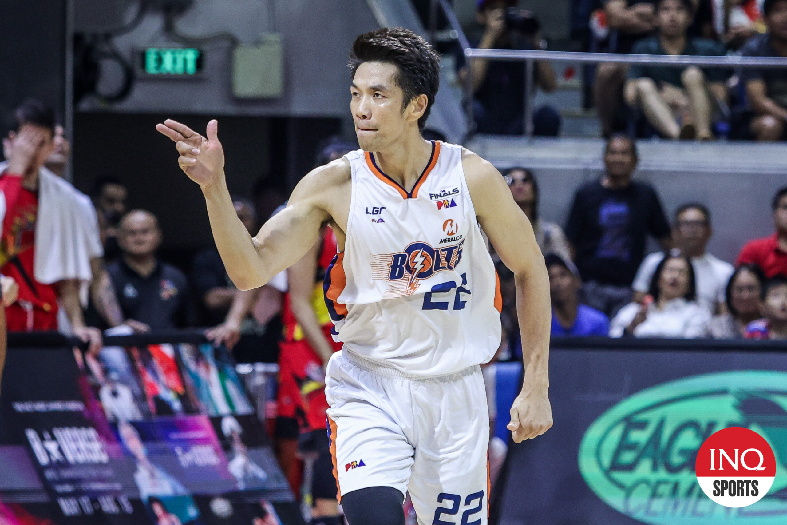 Meralco Bolts' Allein Maliksi in during Game 5 of the PBA Philippine Cup Finals