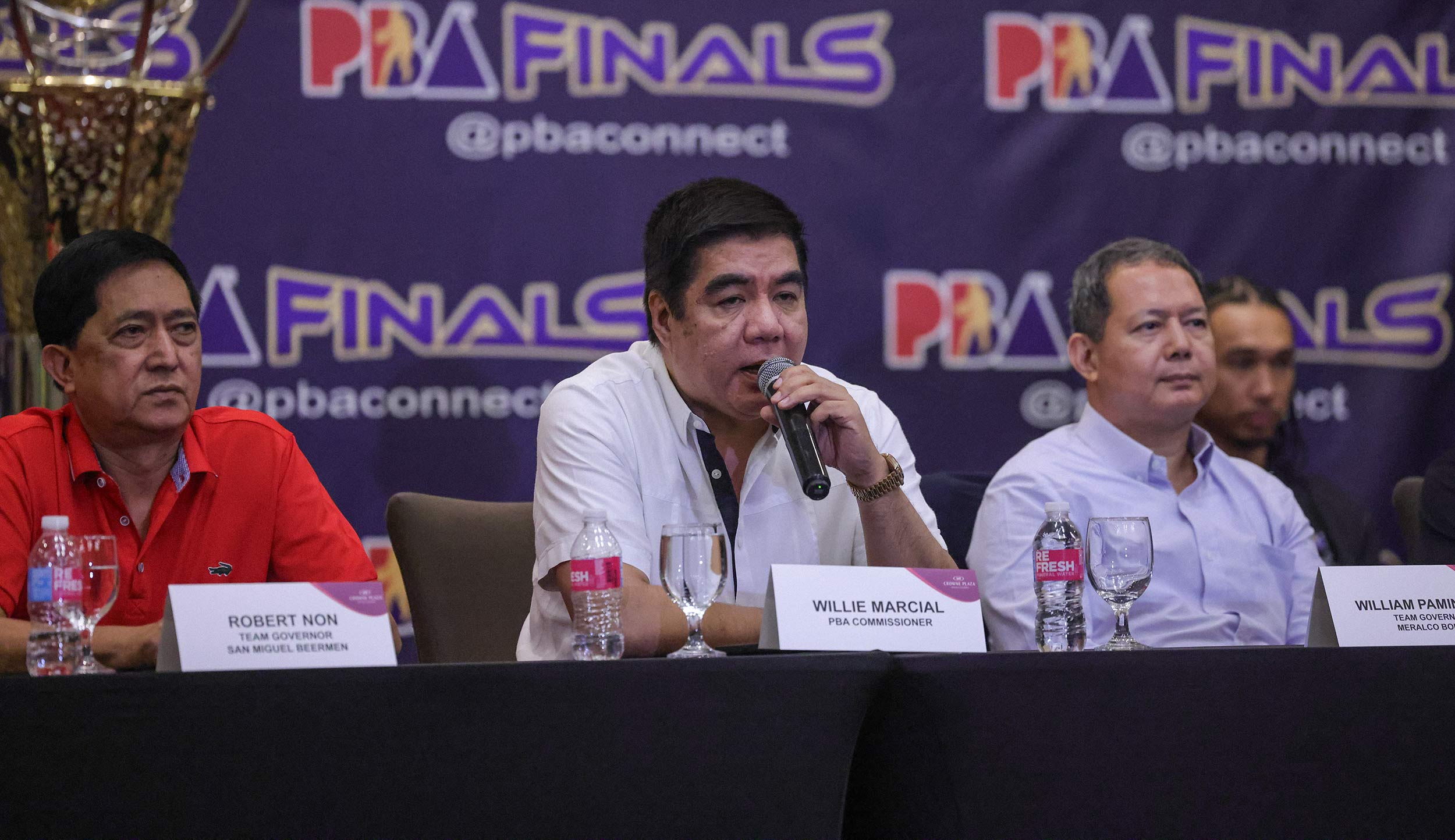 PBA Commissioner WIllie Marcial during the PBA Philippine Cup pre-Finals press conference