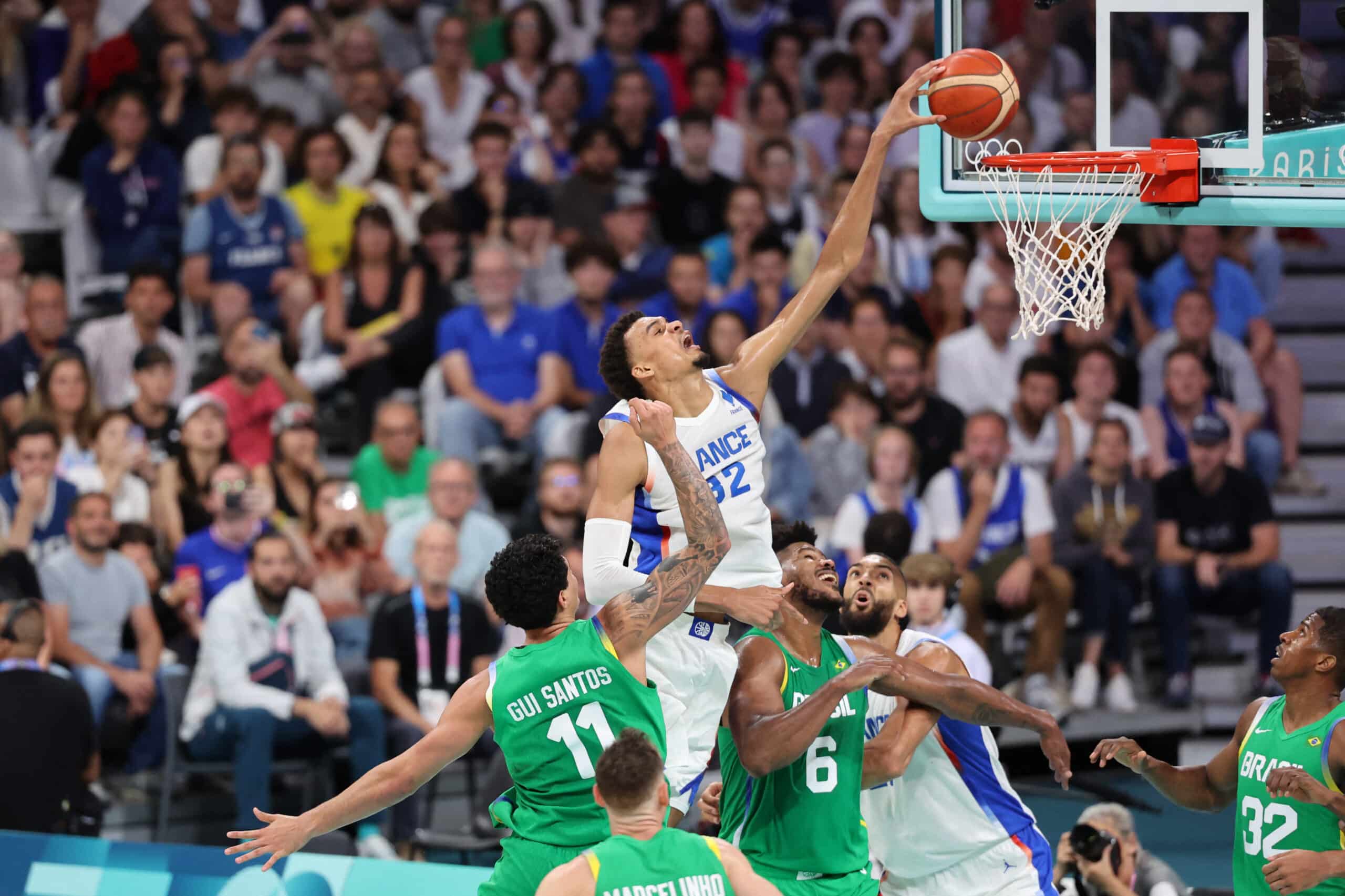 Victor Wembanyama France beat Brazil Paris Olympics