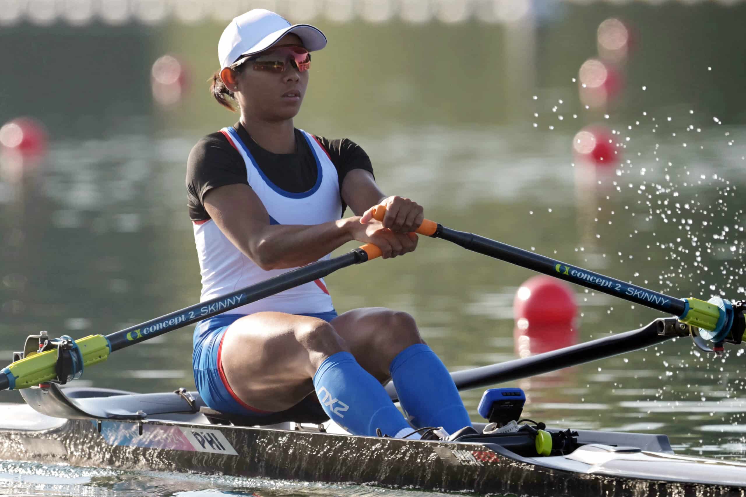 Team Philippines' Joanie Delgaco rowing Paris Olympics 2024