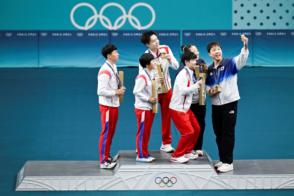 North-South Korea podium selfie at Paris Olympics goes viral