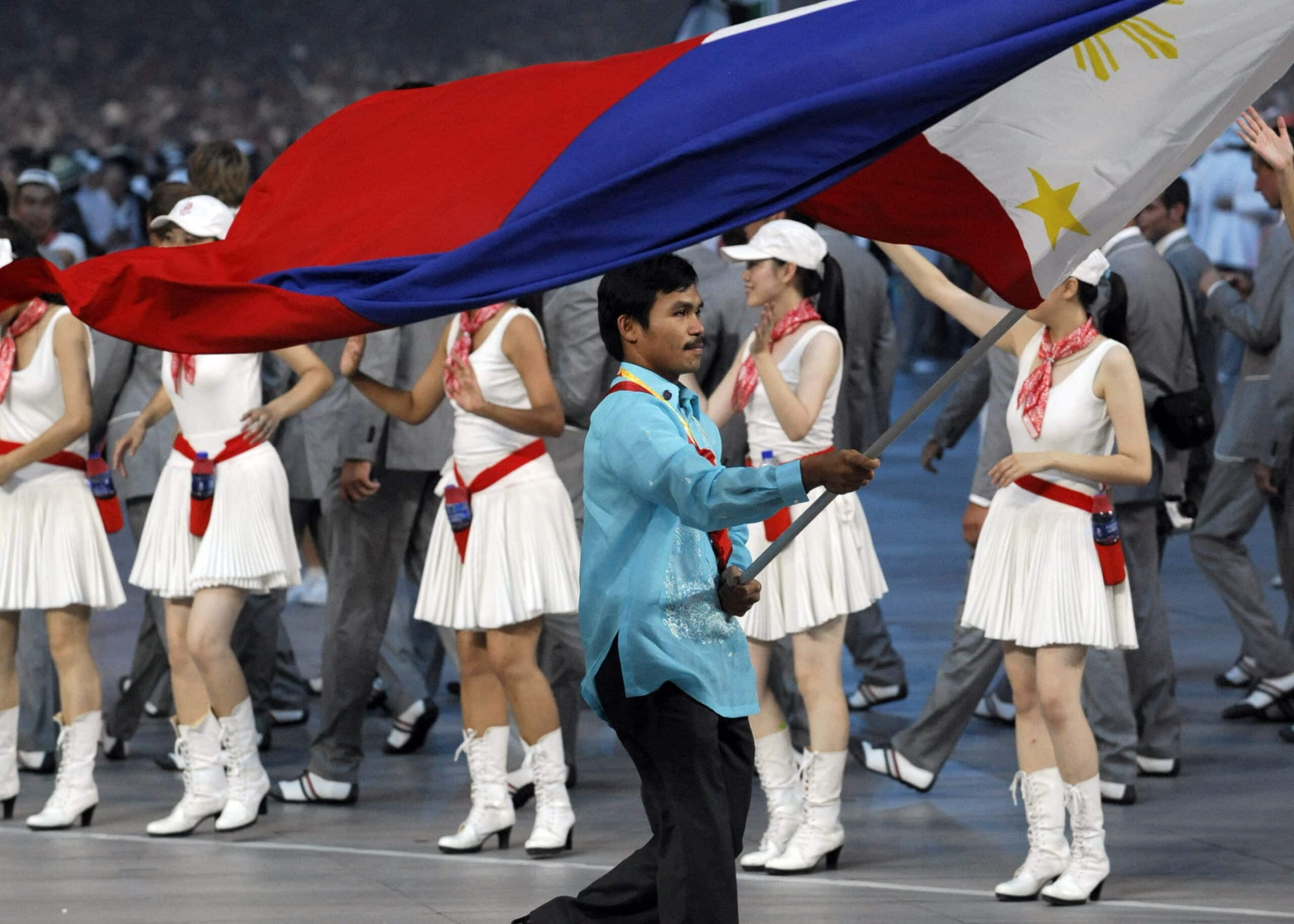 Manny Pacquiao Olympics beijing 2008 flag bearer