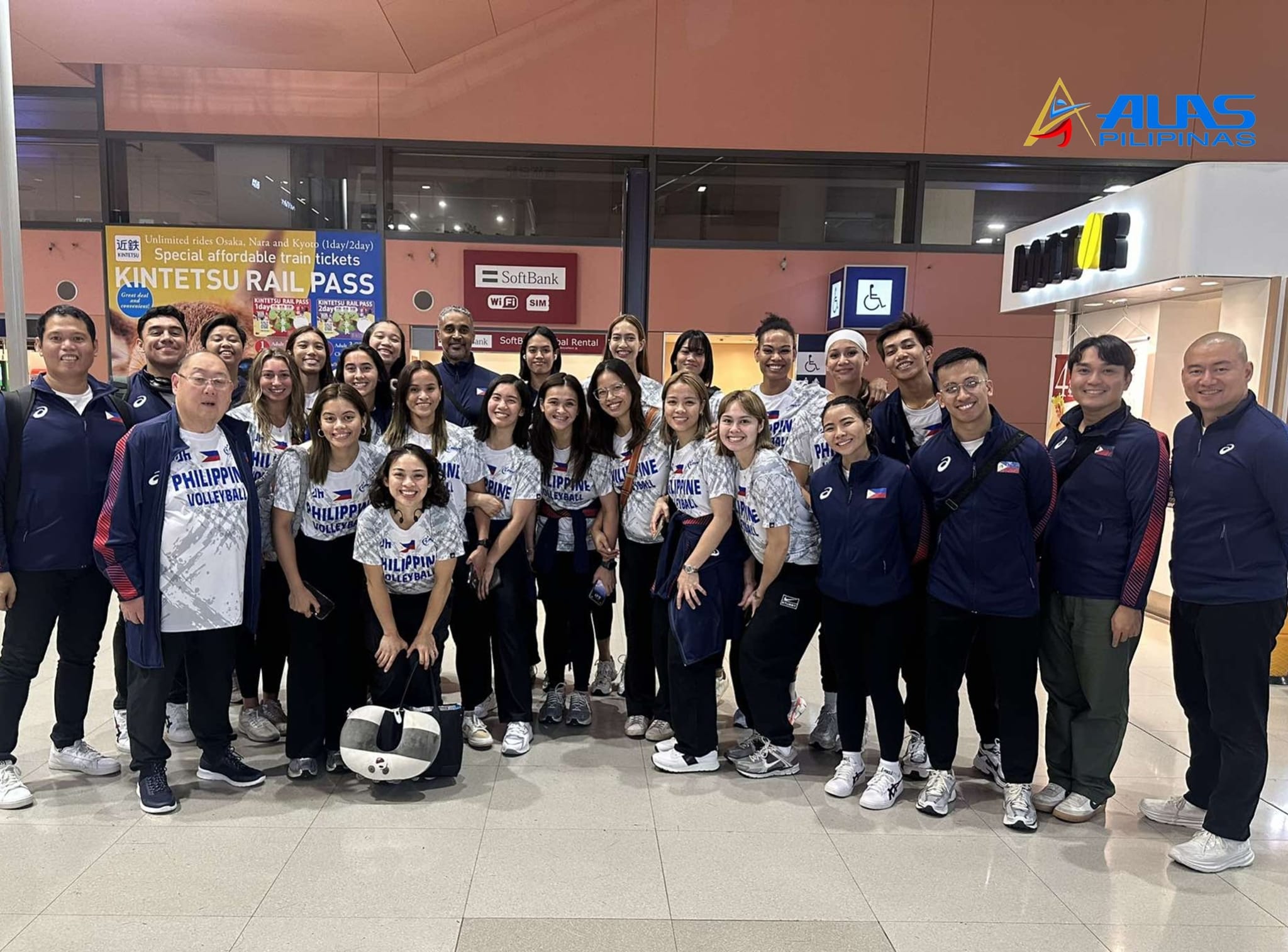 Alas Pilipinas women's national team arrive in Japan for its training camp ahead of the SEA V.League angel canino