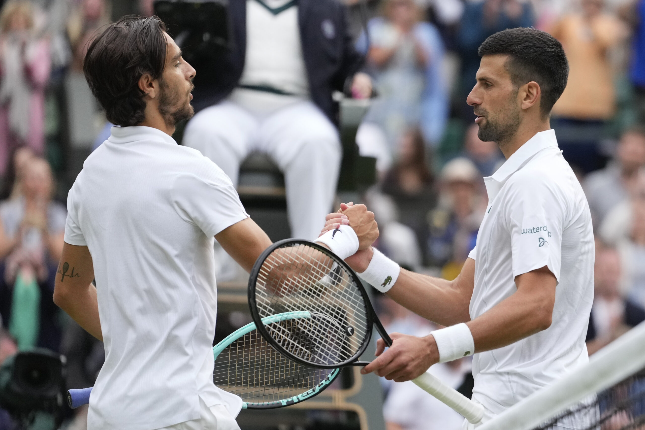 Novak Djokovic Lorenzo Musetti Carlos Alcaraz Tennis Wimbledon