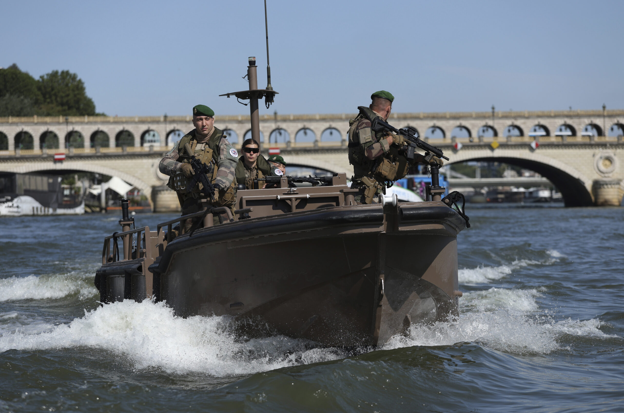 French troops secure Seine for Paris Olympics opening ceremony