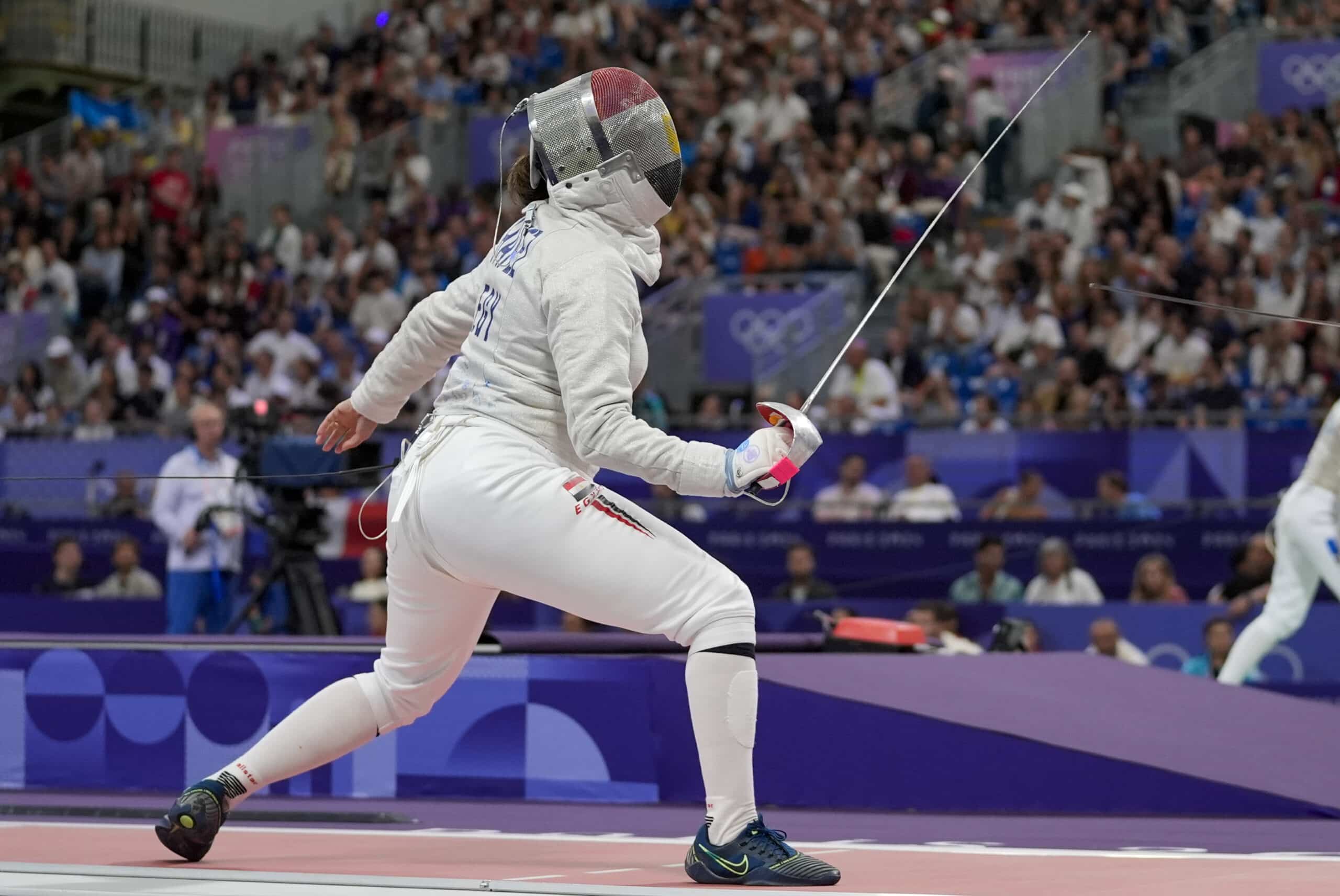 Egyptian pregnant fencer Nada Hafez Paris Olympics 2024