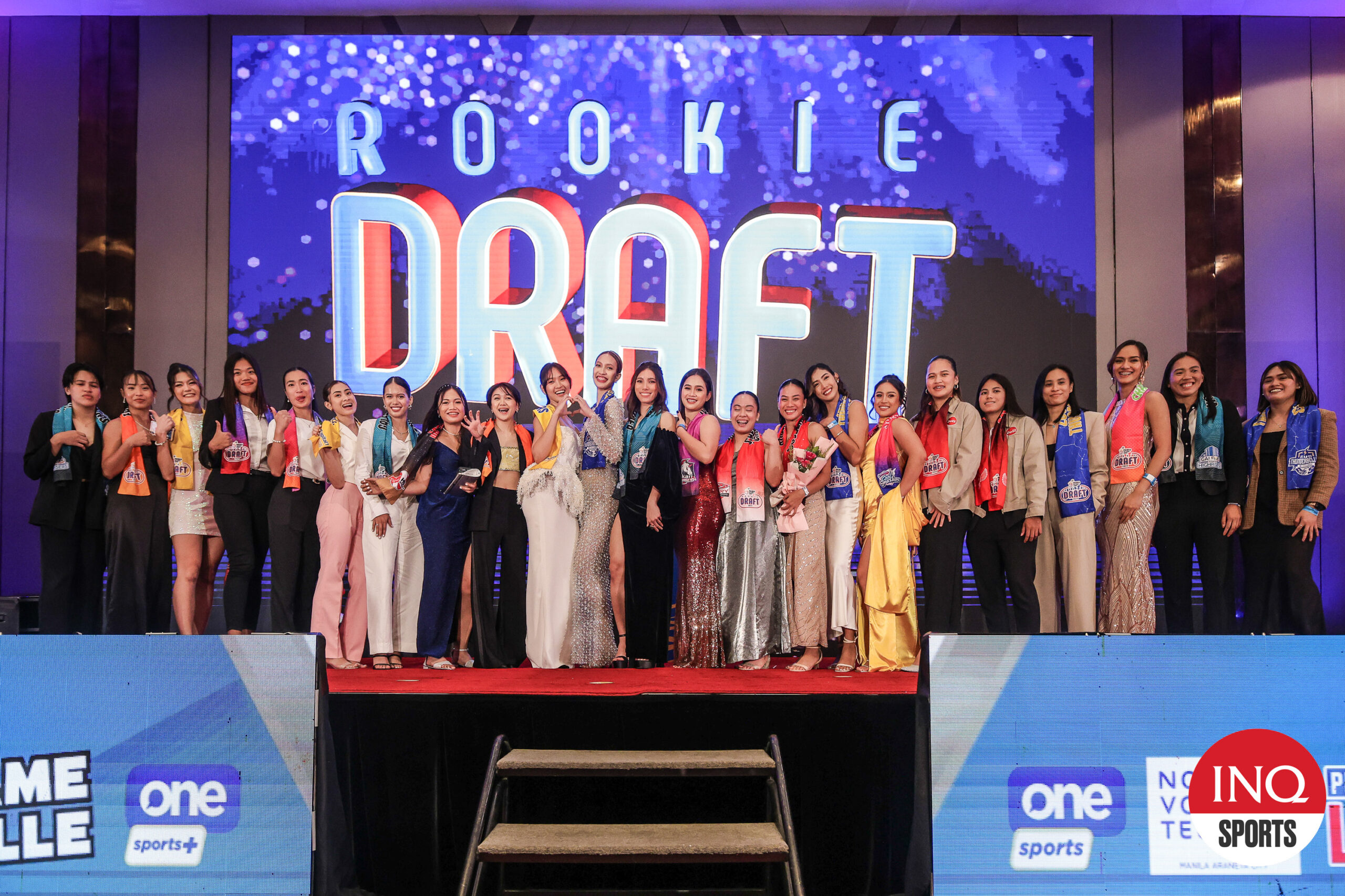 The 2024 PVL Rookie Draft picks during the inaugural ceremony on Monday.