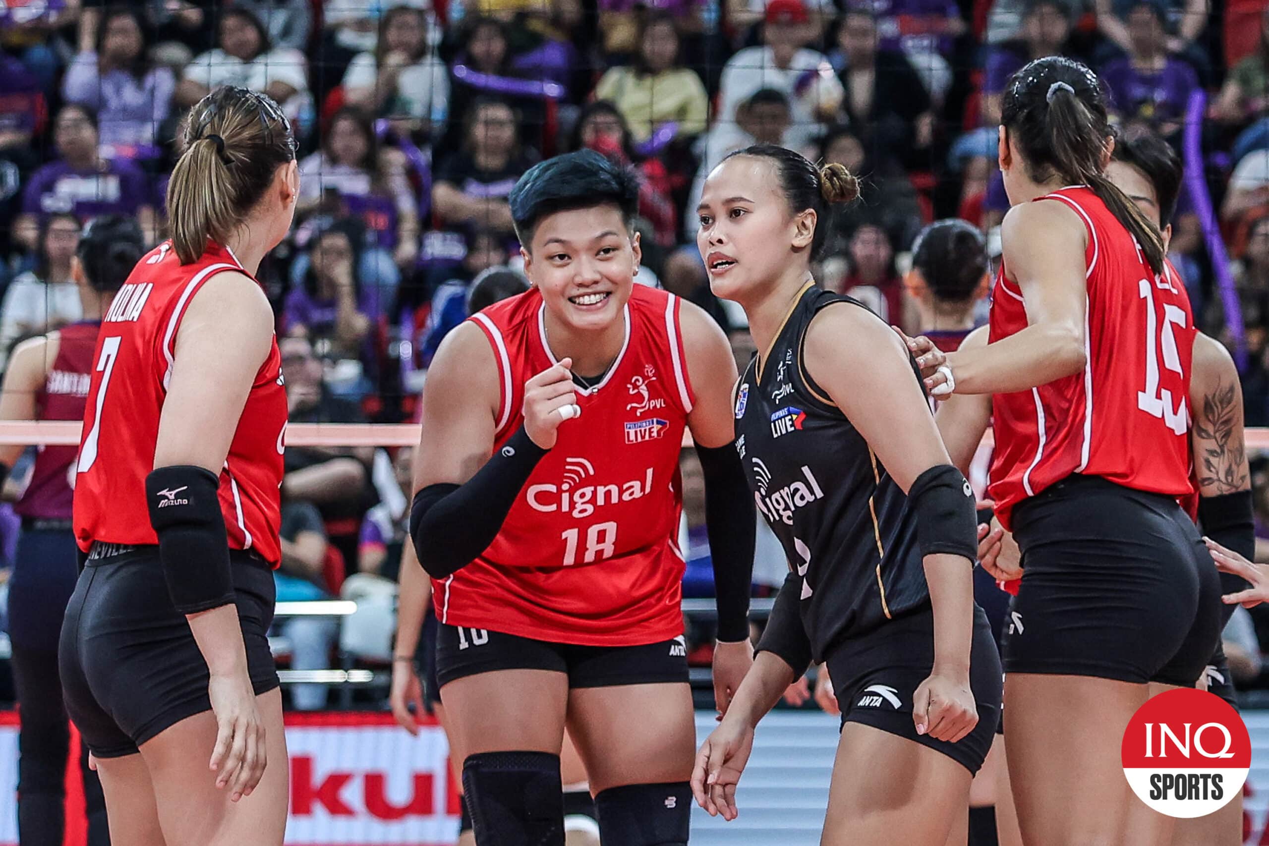 Judith Abil plays libero for Cignal HD Spikers in the PVL Reinforced Conference